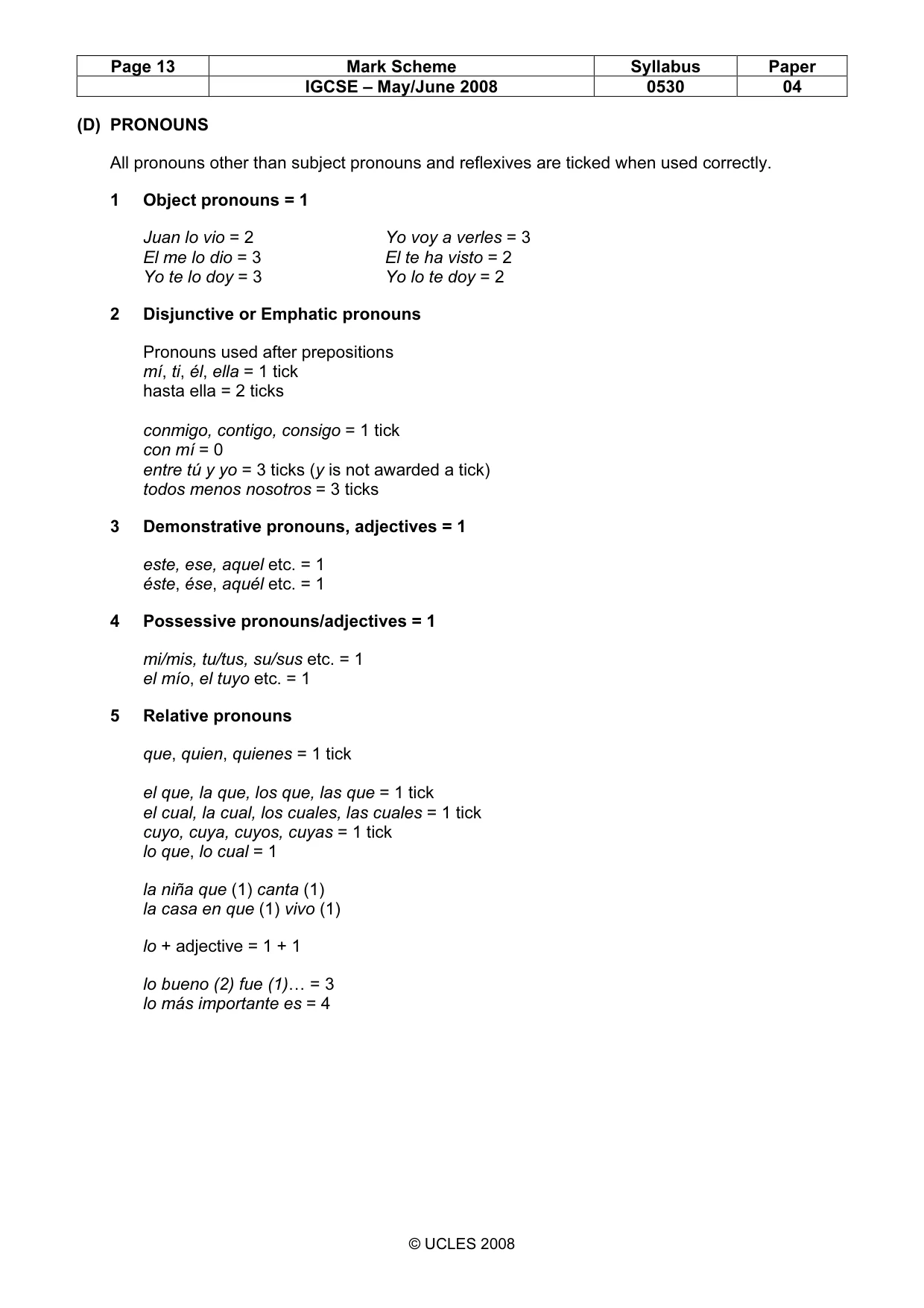 Mark scheme, page 13 of 17
