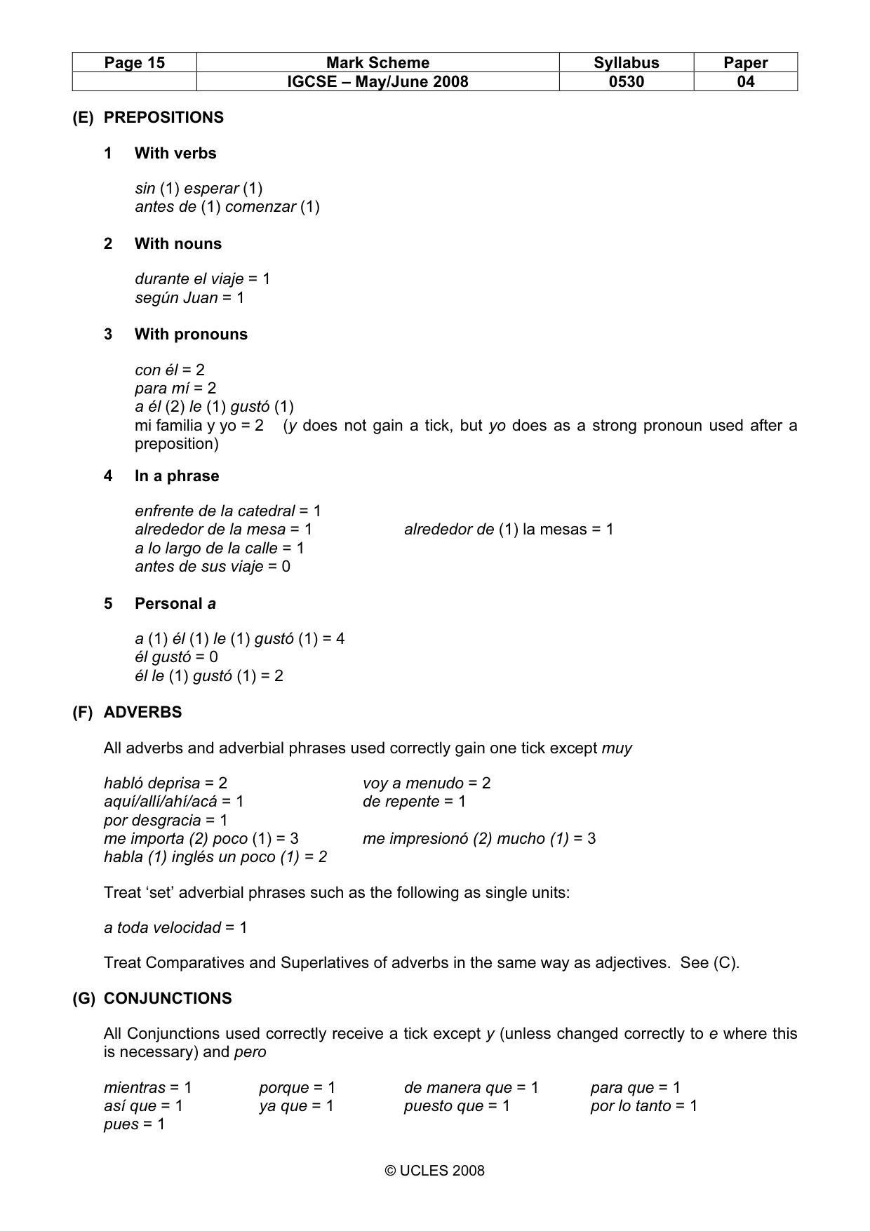 Mark scheme, page 15 of 17