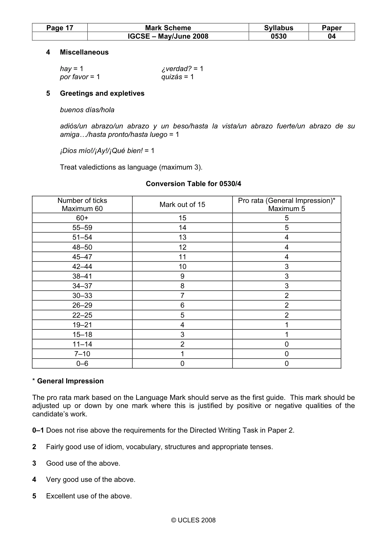 Mark scheme, page 17 of 17