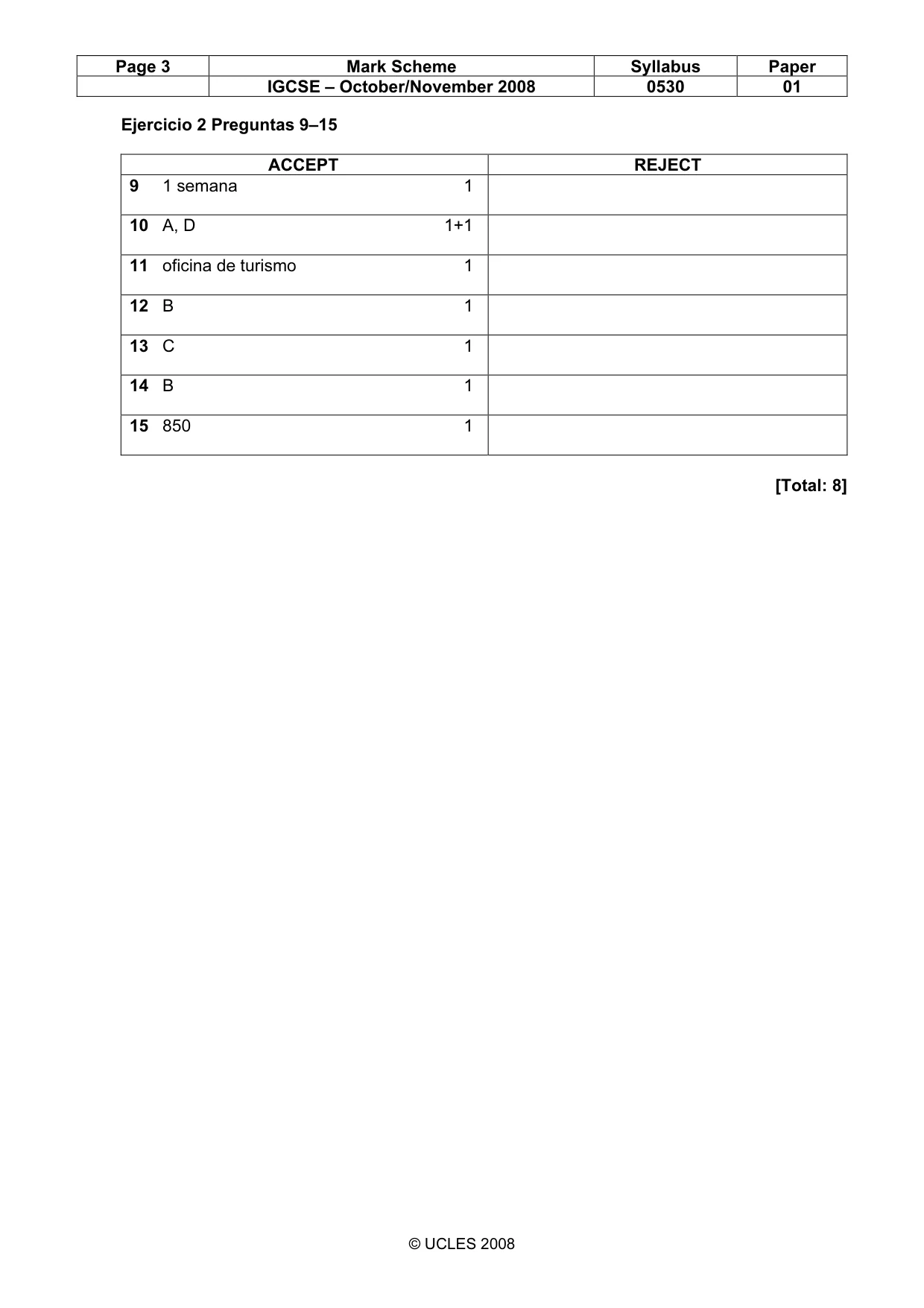 Mark scheme, page 3 of 6