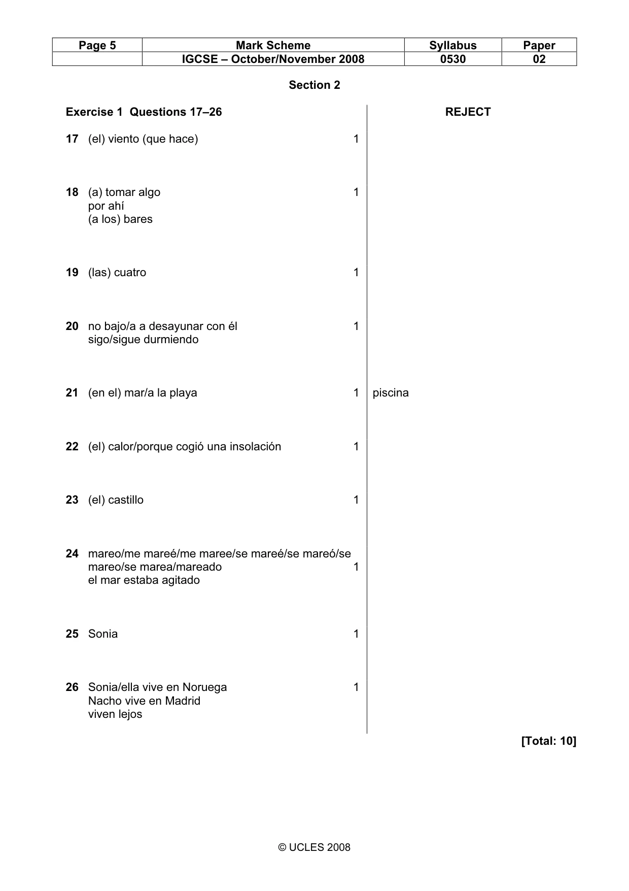 Mark scheme, page 5 of 22