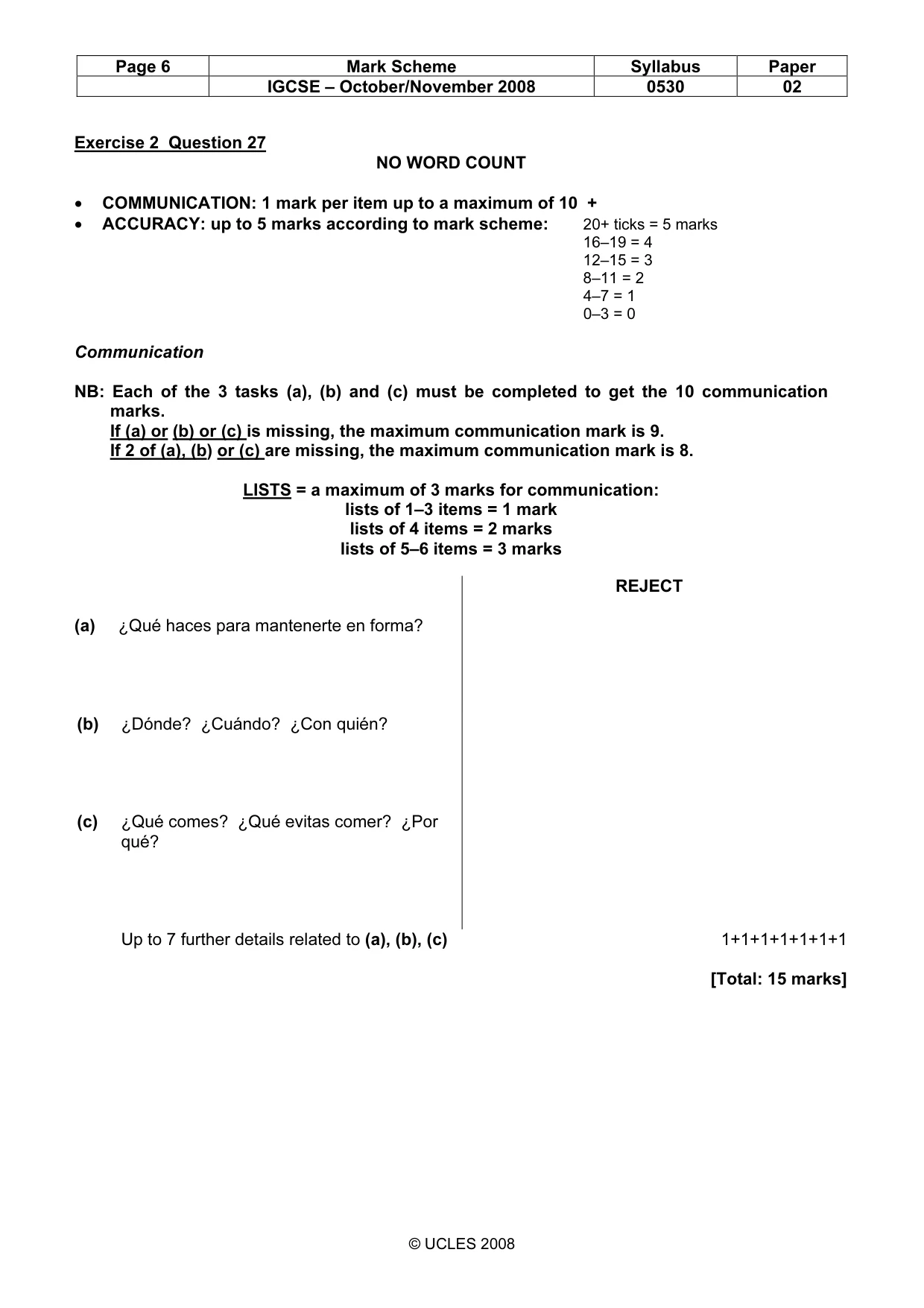 Mark scheme, page 6 of 22
