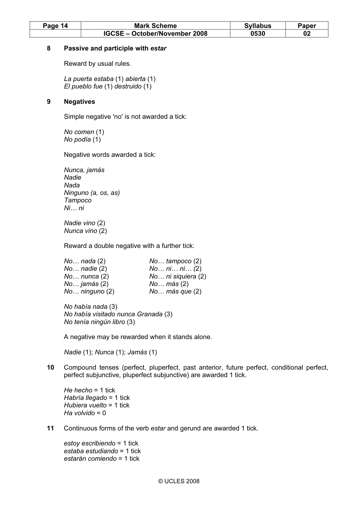 Mark scheme, page 14 of 22