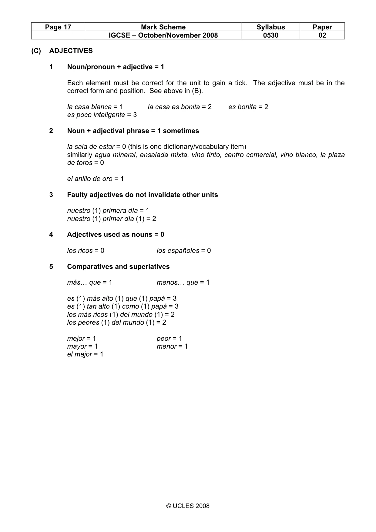 Mark scheme, page 17 of 22