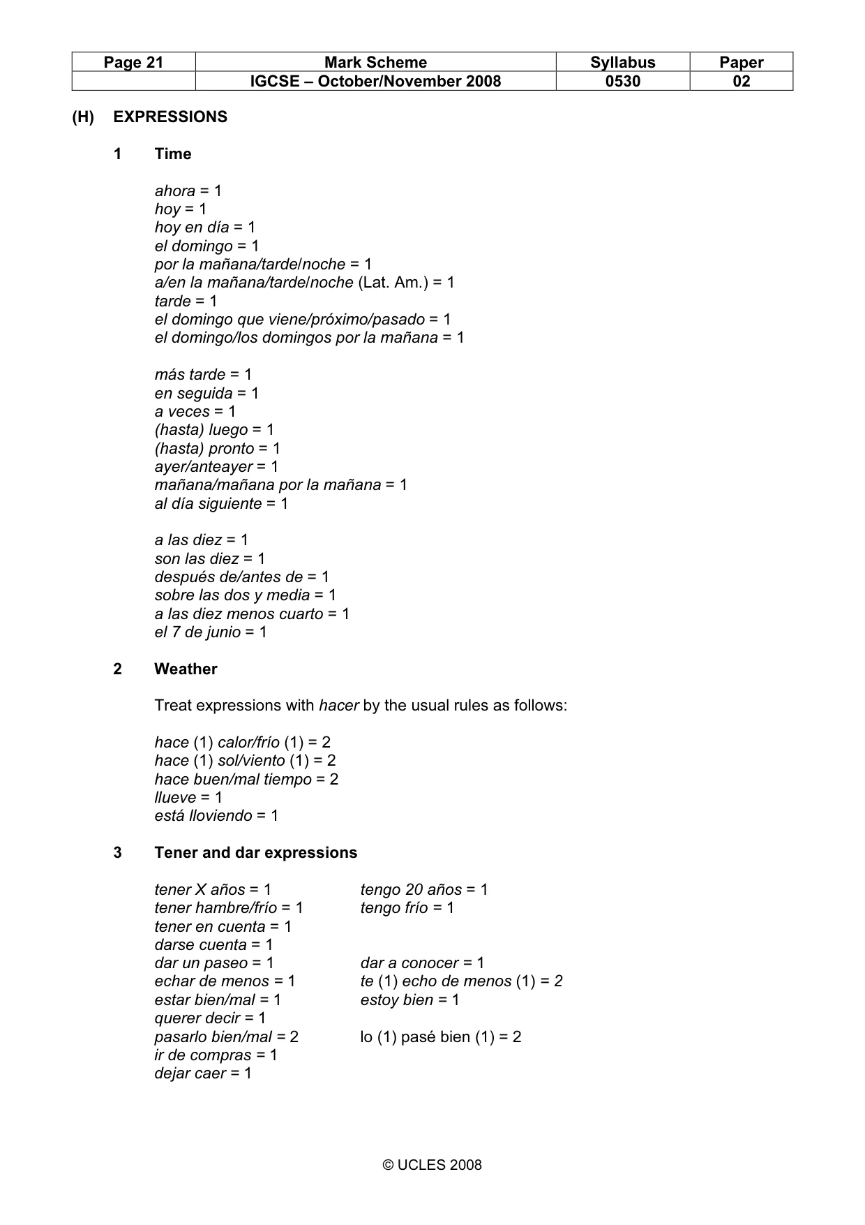 Mark scheme, page 21 of 22