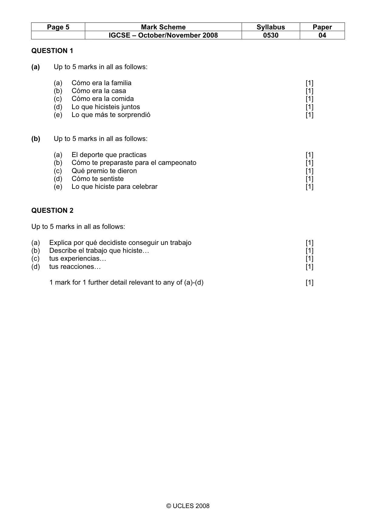 Mark scheme, page 5 of 17
