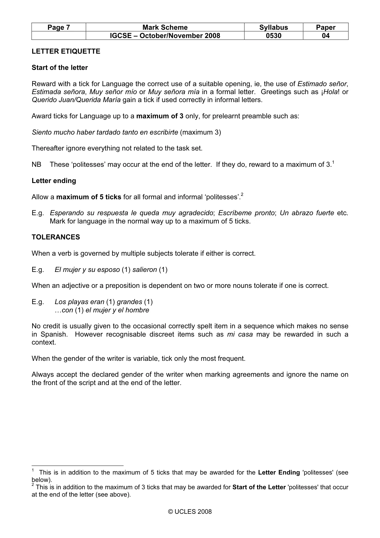Mark scheme, page 7 of 17