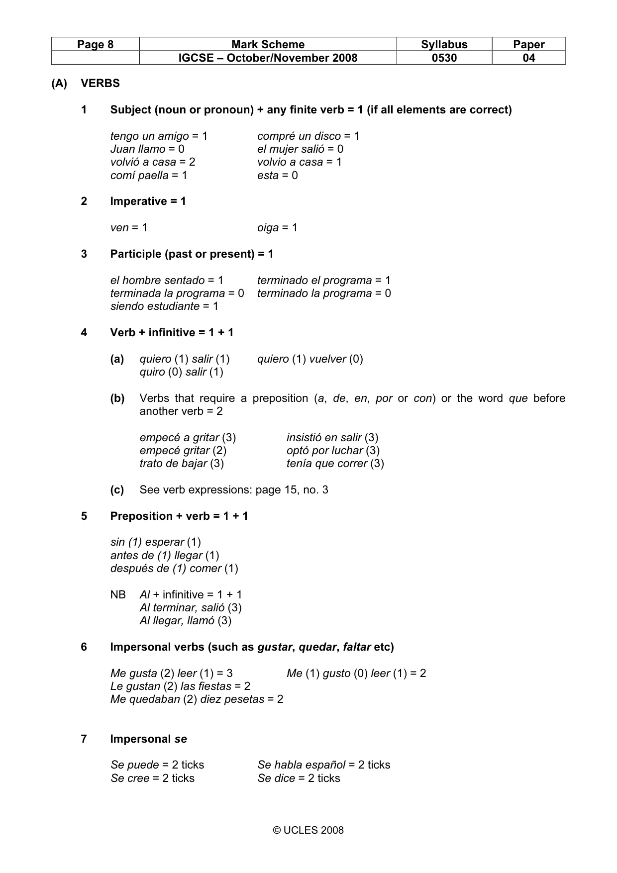 Mark scheme, page 8 of 17