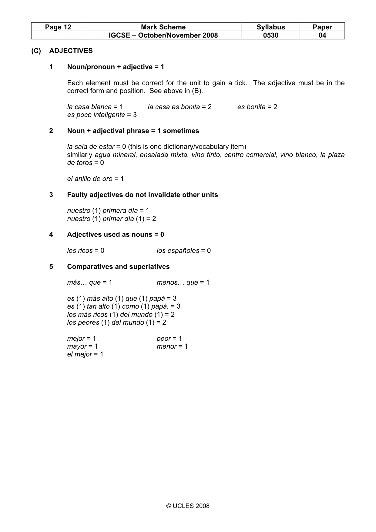 Mark scheme, page 12 of 17