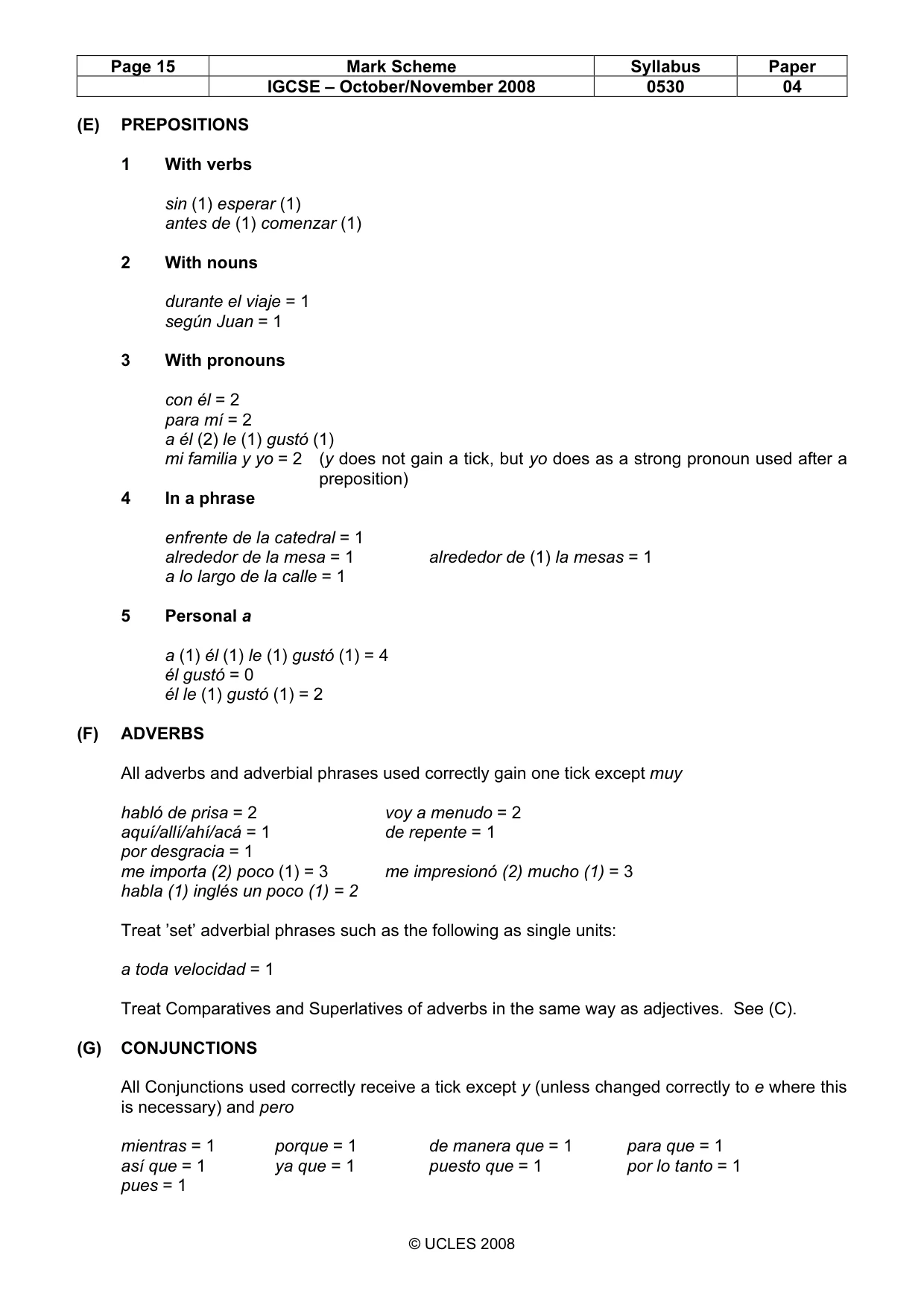 Mark scheme, page 15 of 17