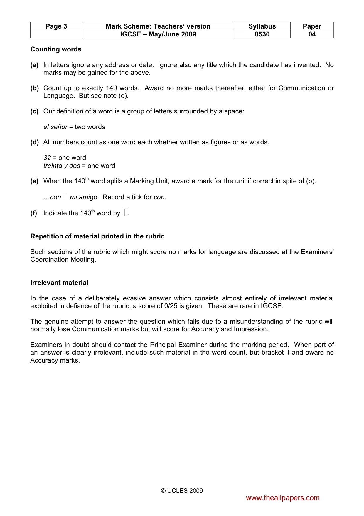 Mark scheme, page 3 of 19