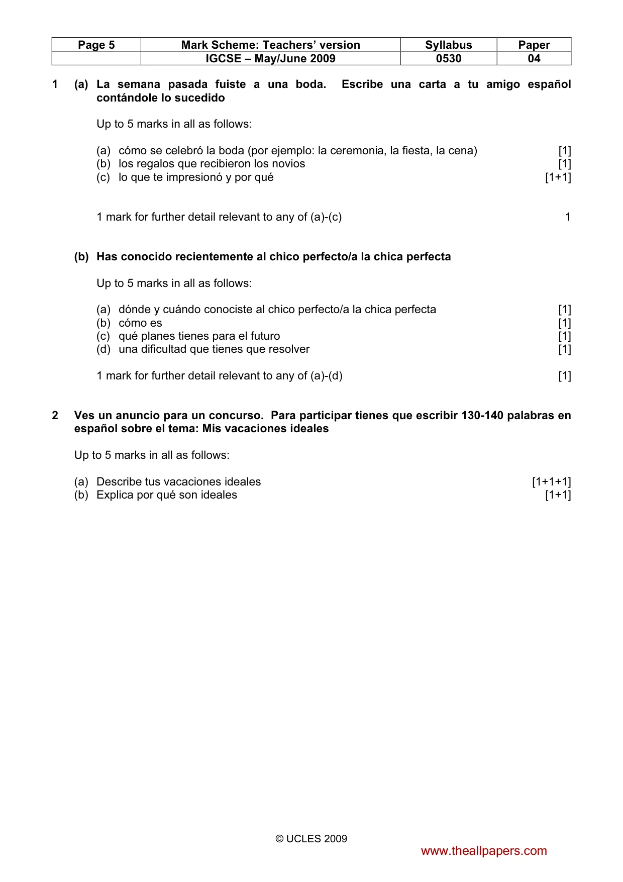 Mark scheme, page 5 of 19