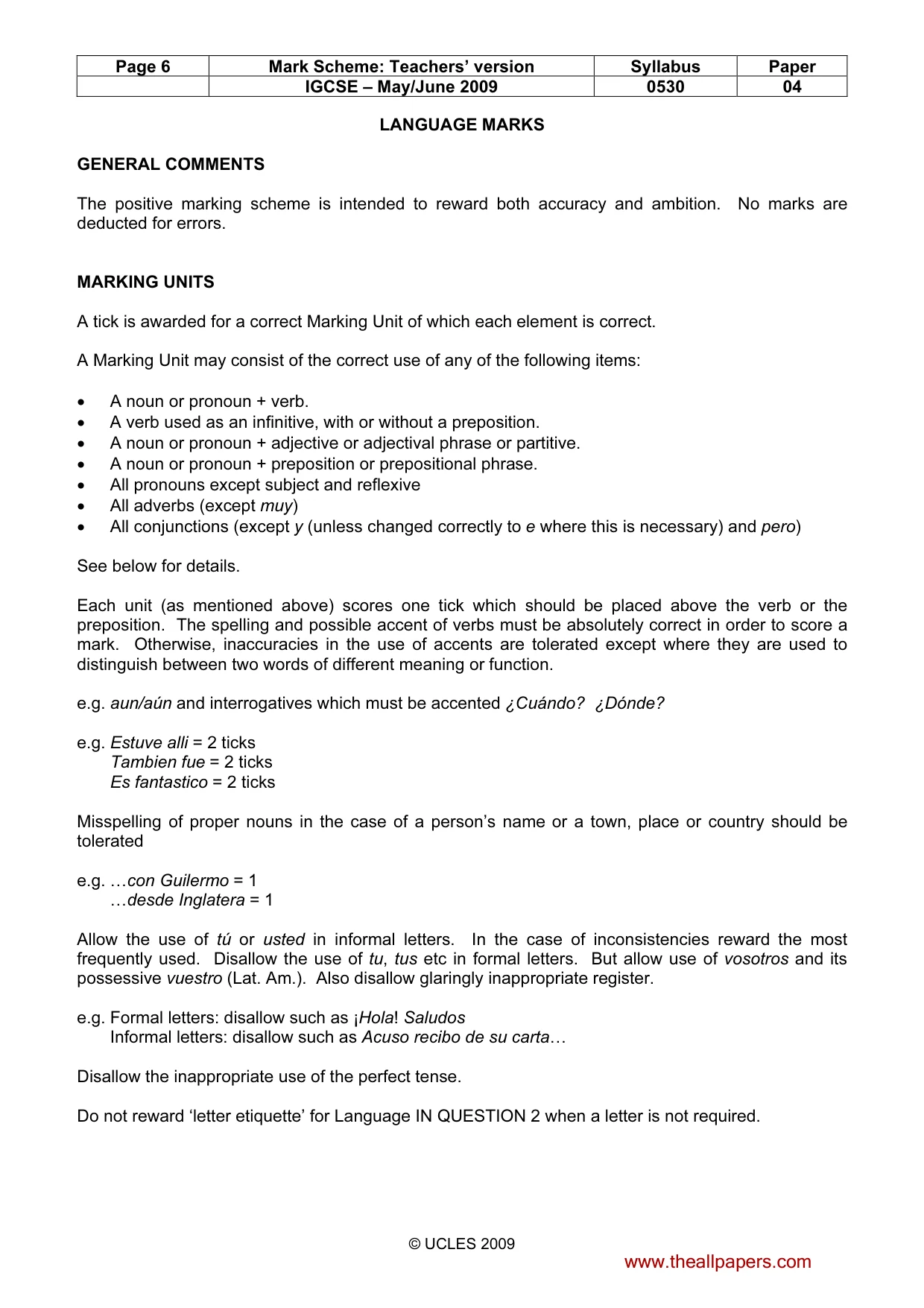 Mark scheme, page 6 of 19