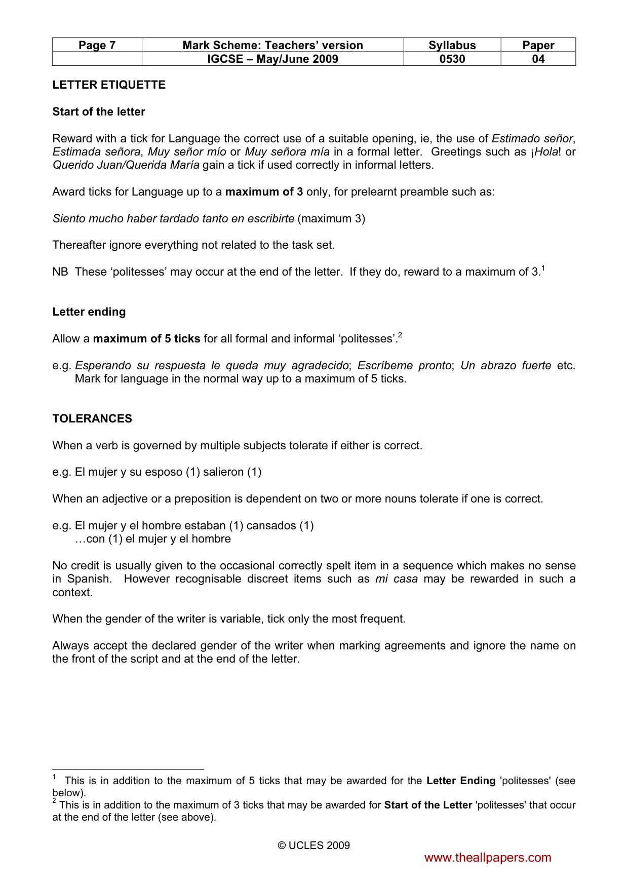 Mark scheme, page 7 of 19