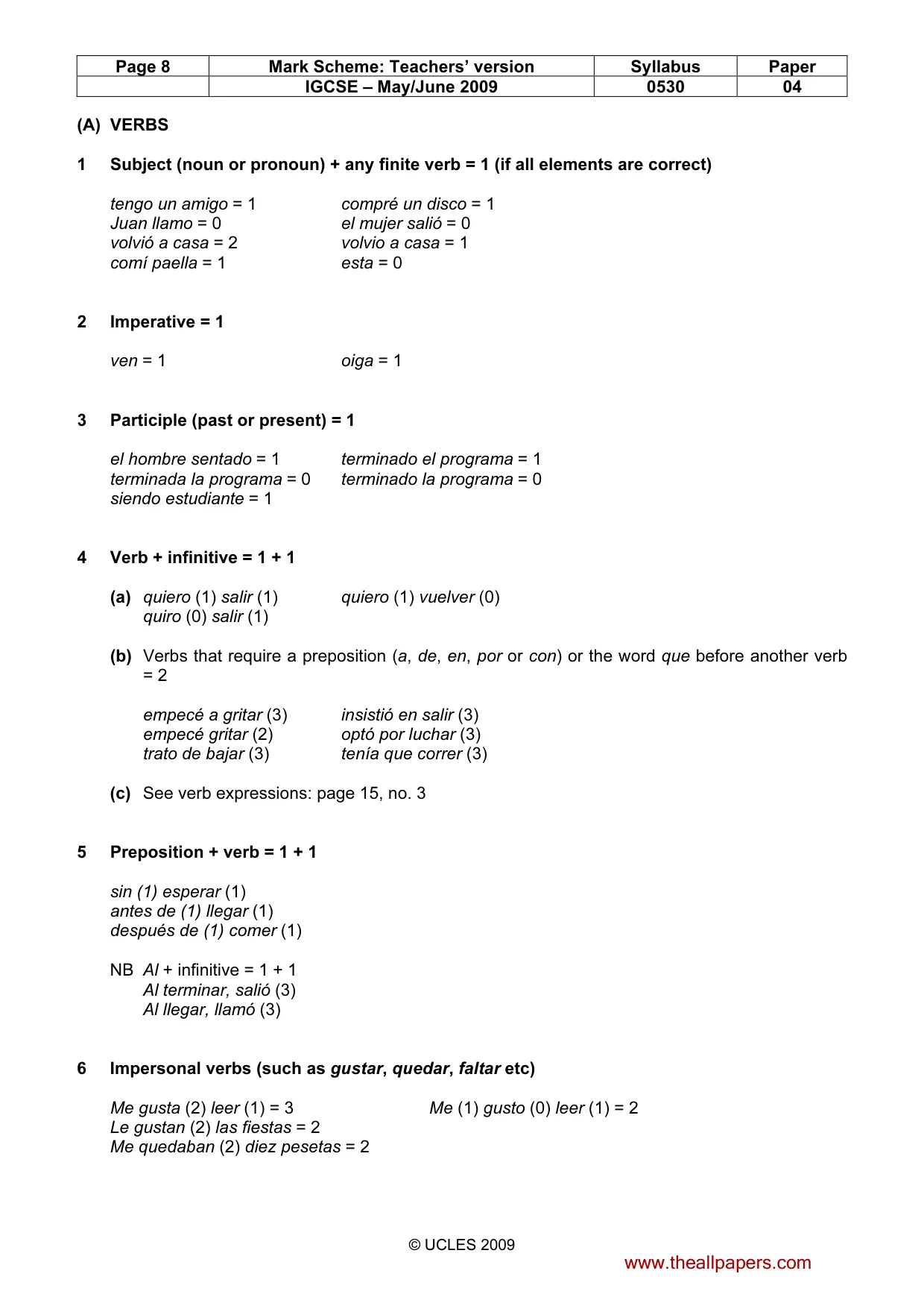 Mark scheme, page 8 of 19