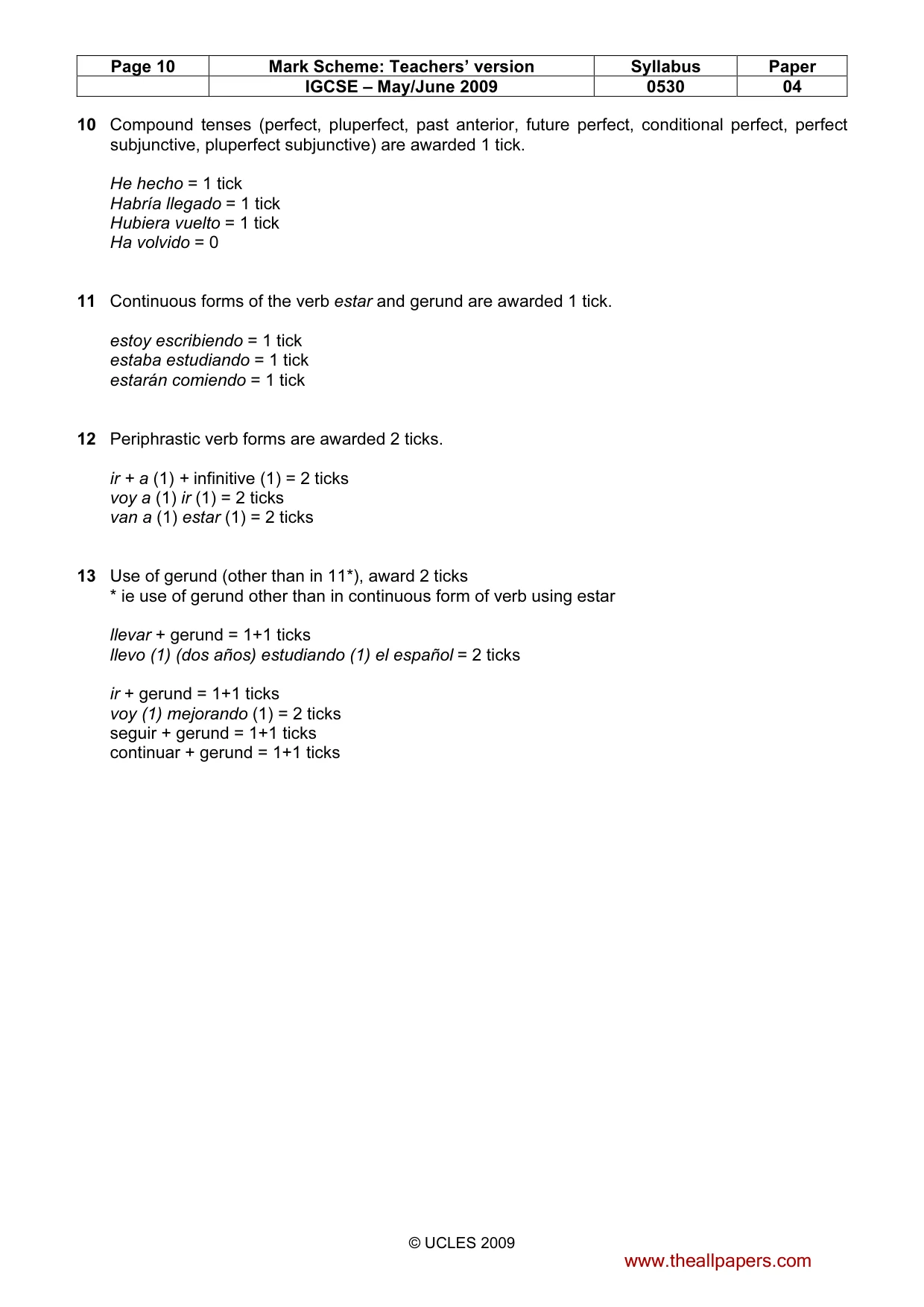 Mark scheme, page 10 of 19