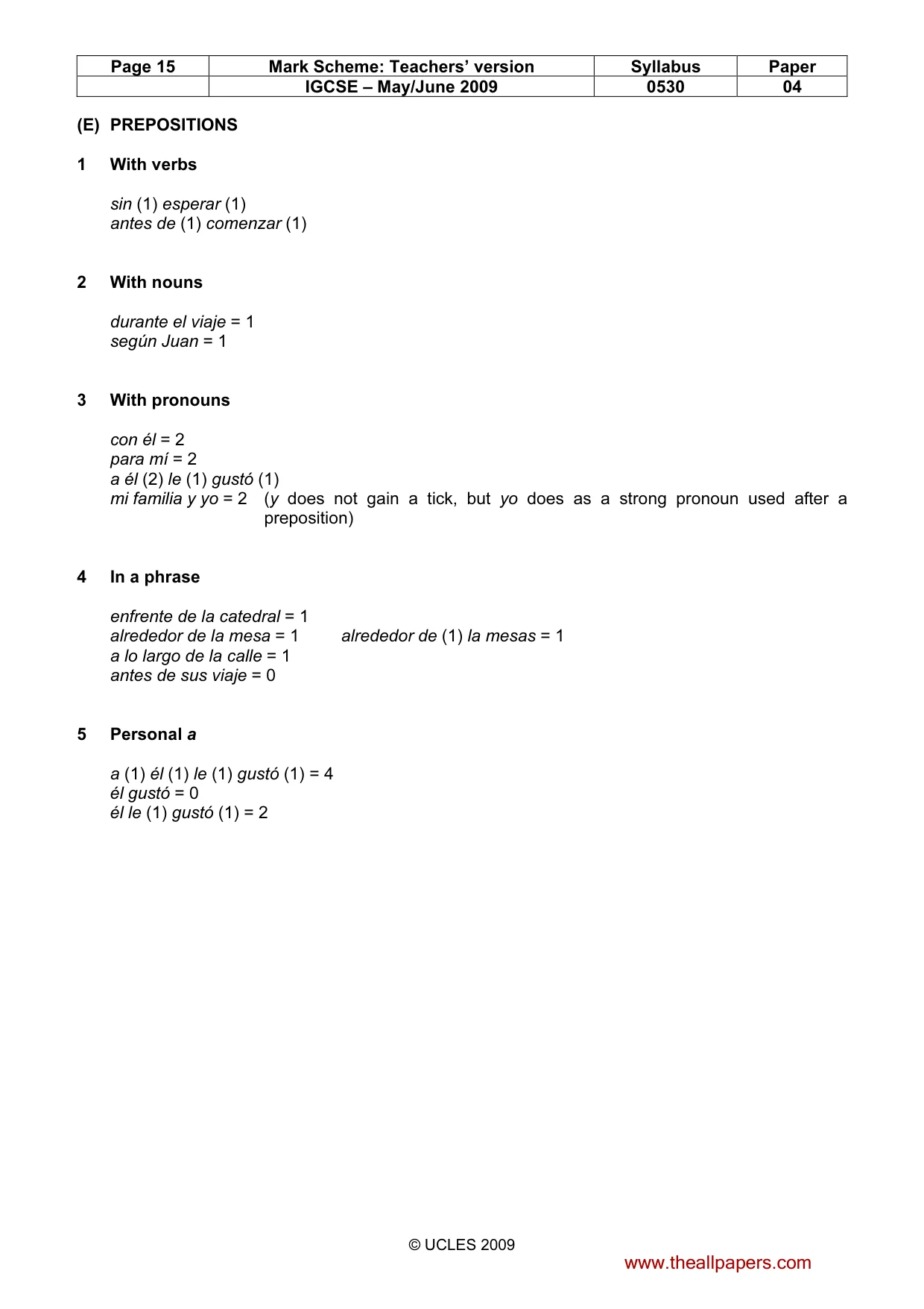 Mark scheme, page 15 of 19