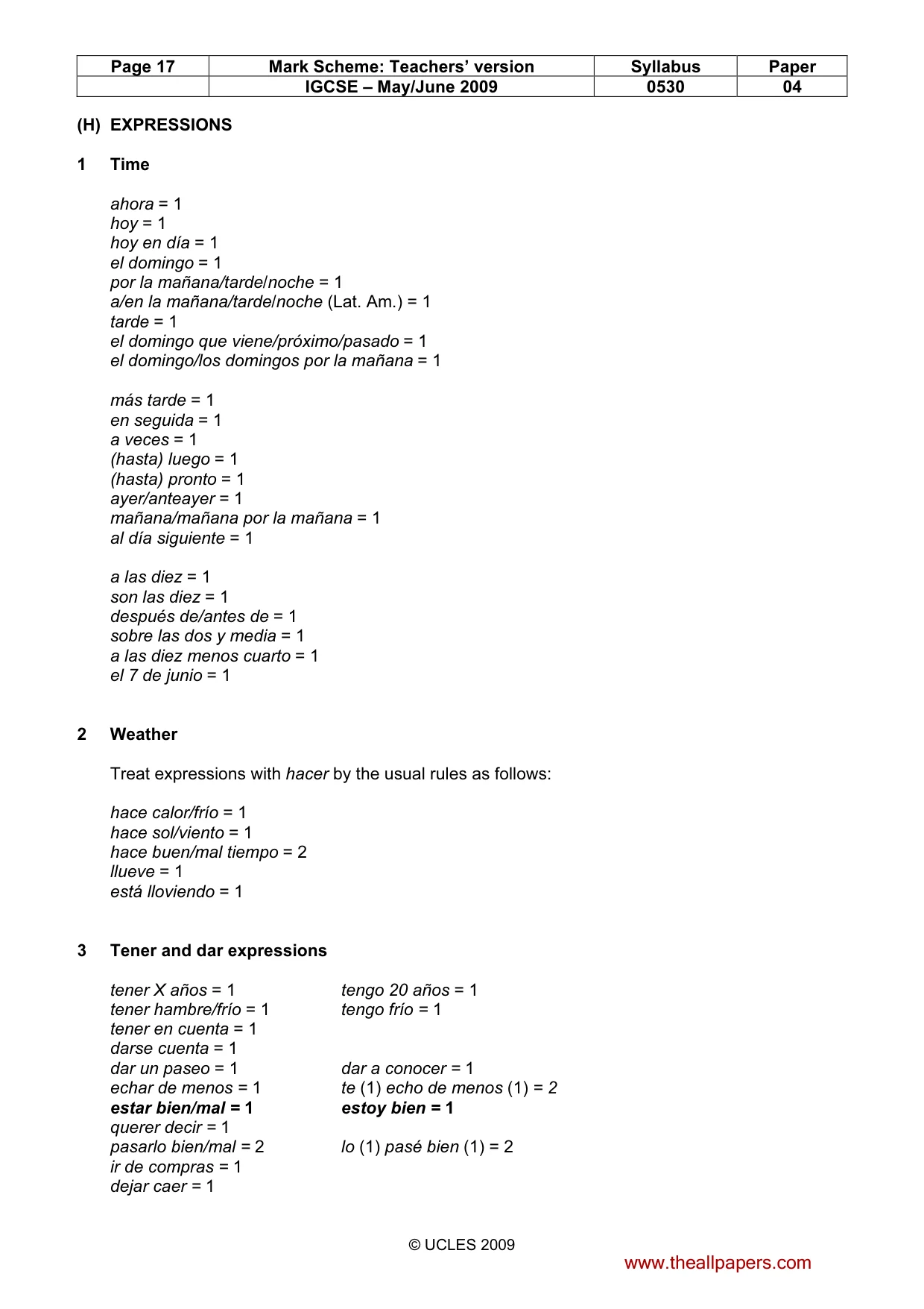 Mark scheme, page 17 of 19