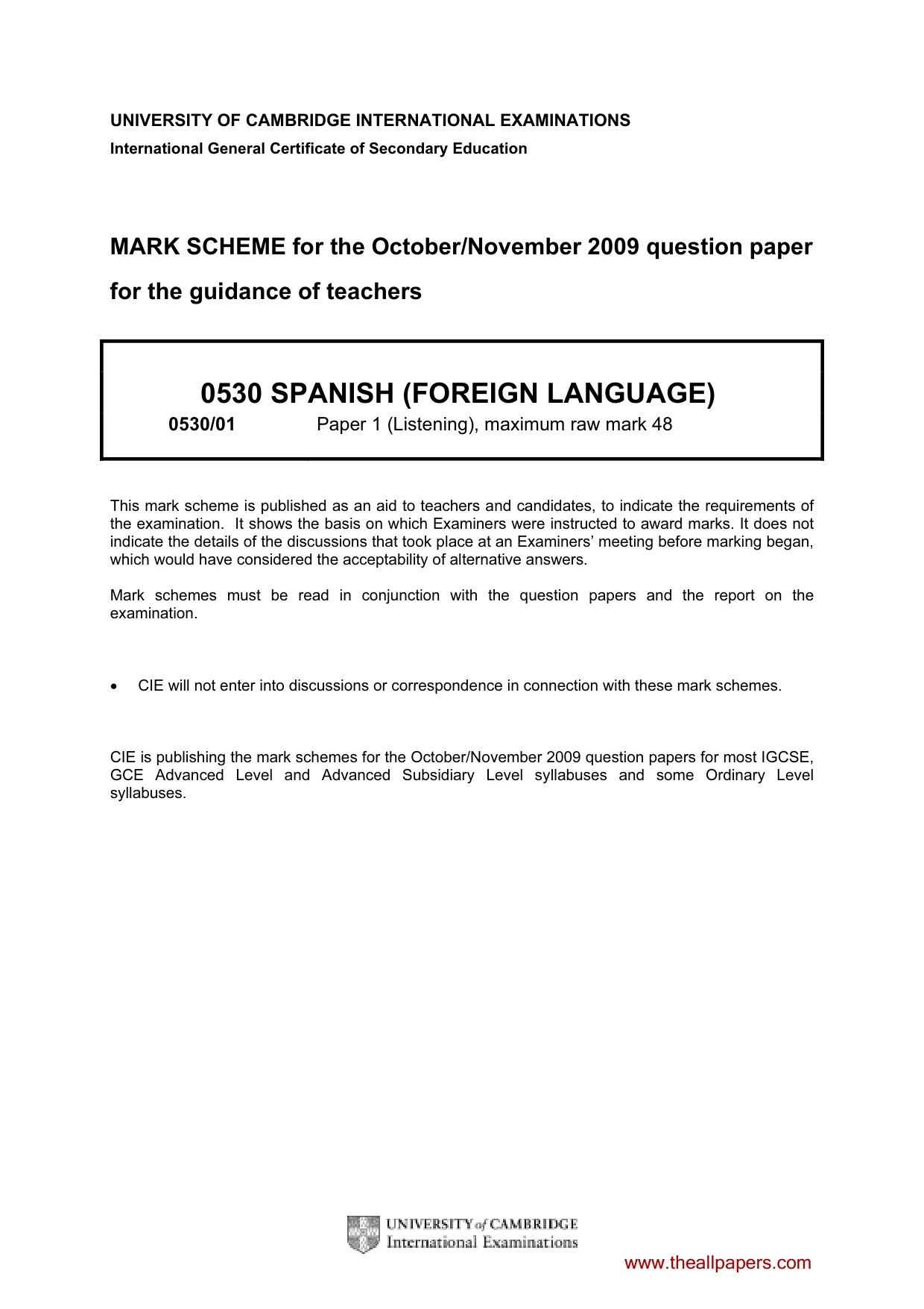 Mark scheme, page 1 of 7