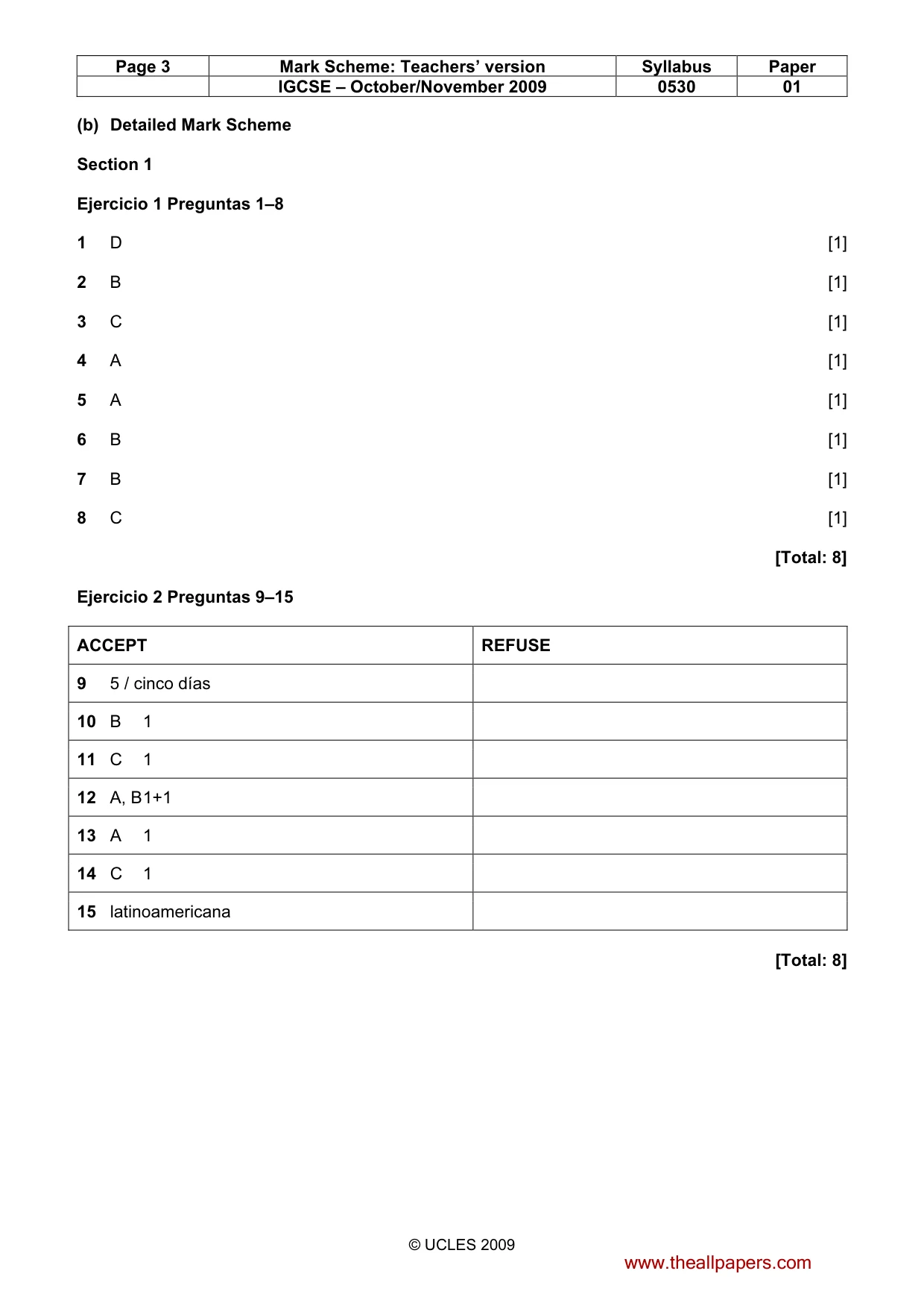 Mark scheme, page 3 of 7