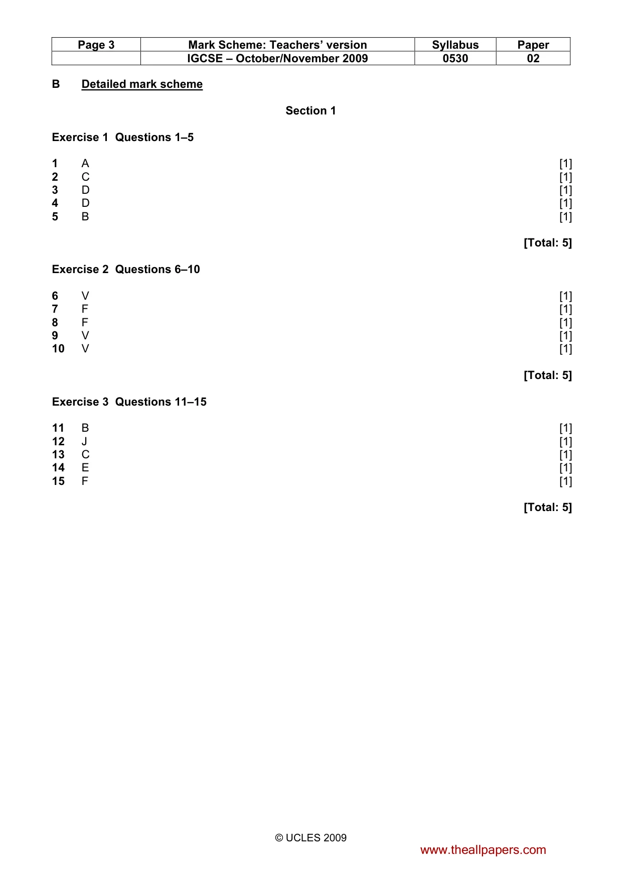 Mark scheme, page 3 of 10