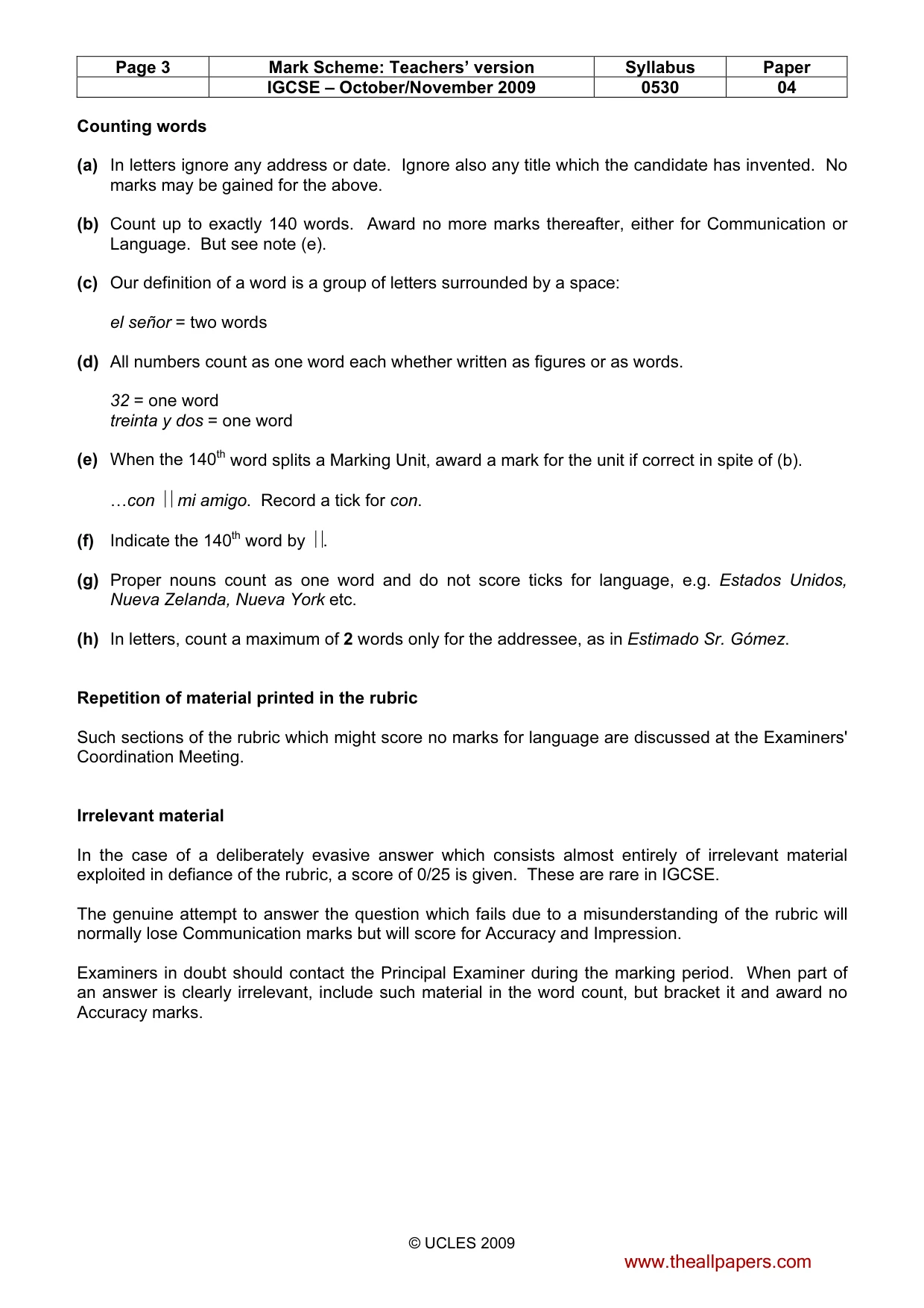 Mark scheme, page 3 of 18