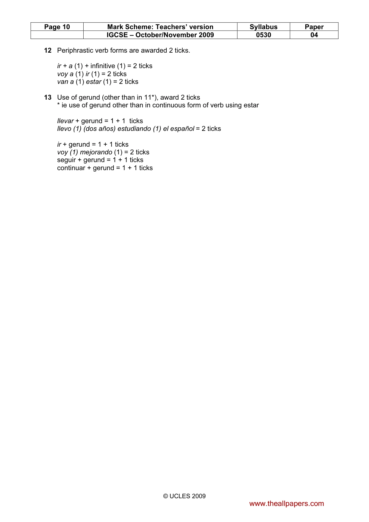 Mark scheme, page 10 of 18