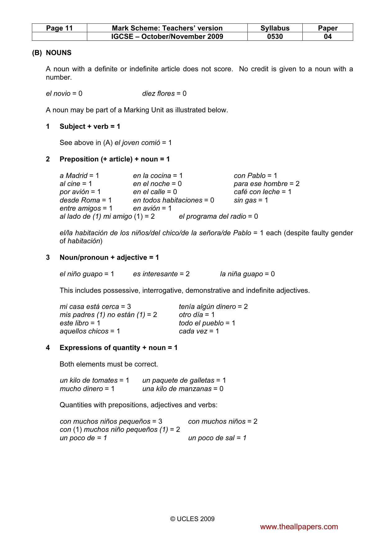 Mark scheme, page 11 of 18
