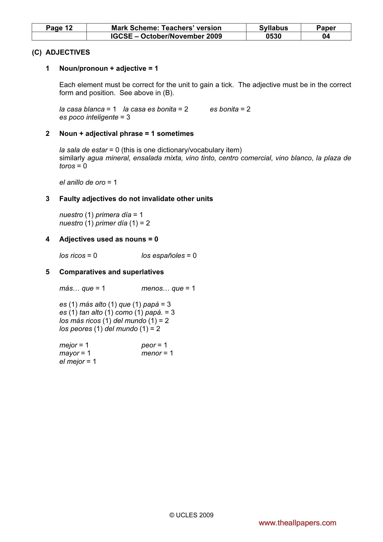 Mark scheme, page 12 of 18