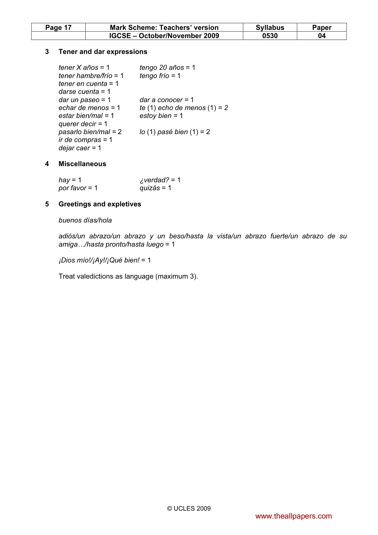 Mark scheme, page 17 of 18