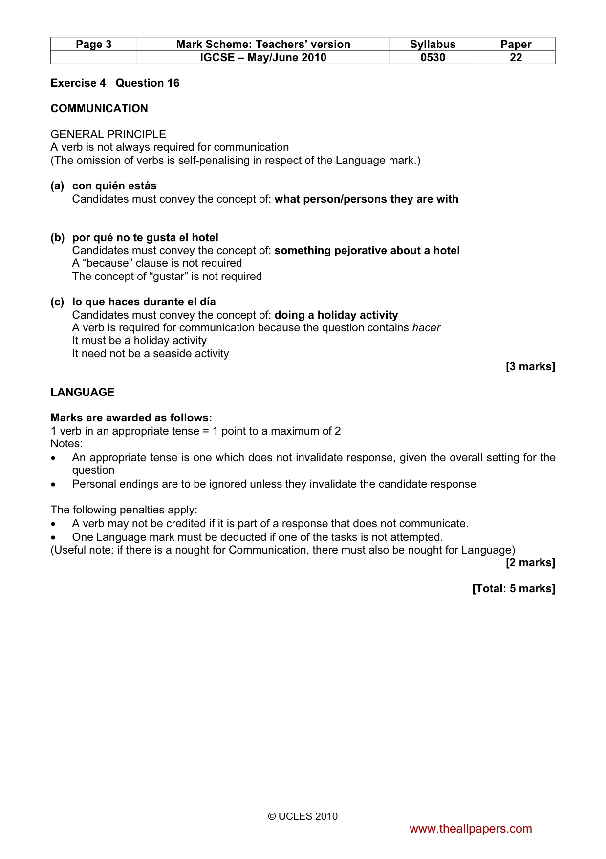 Mark scheme, page 3 of 11