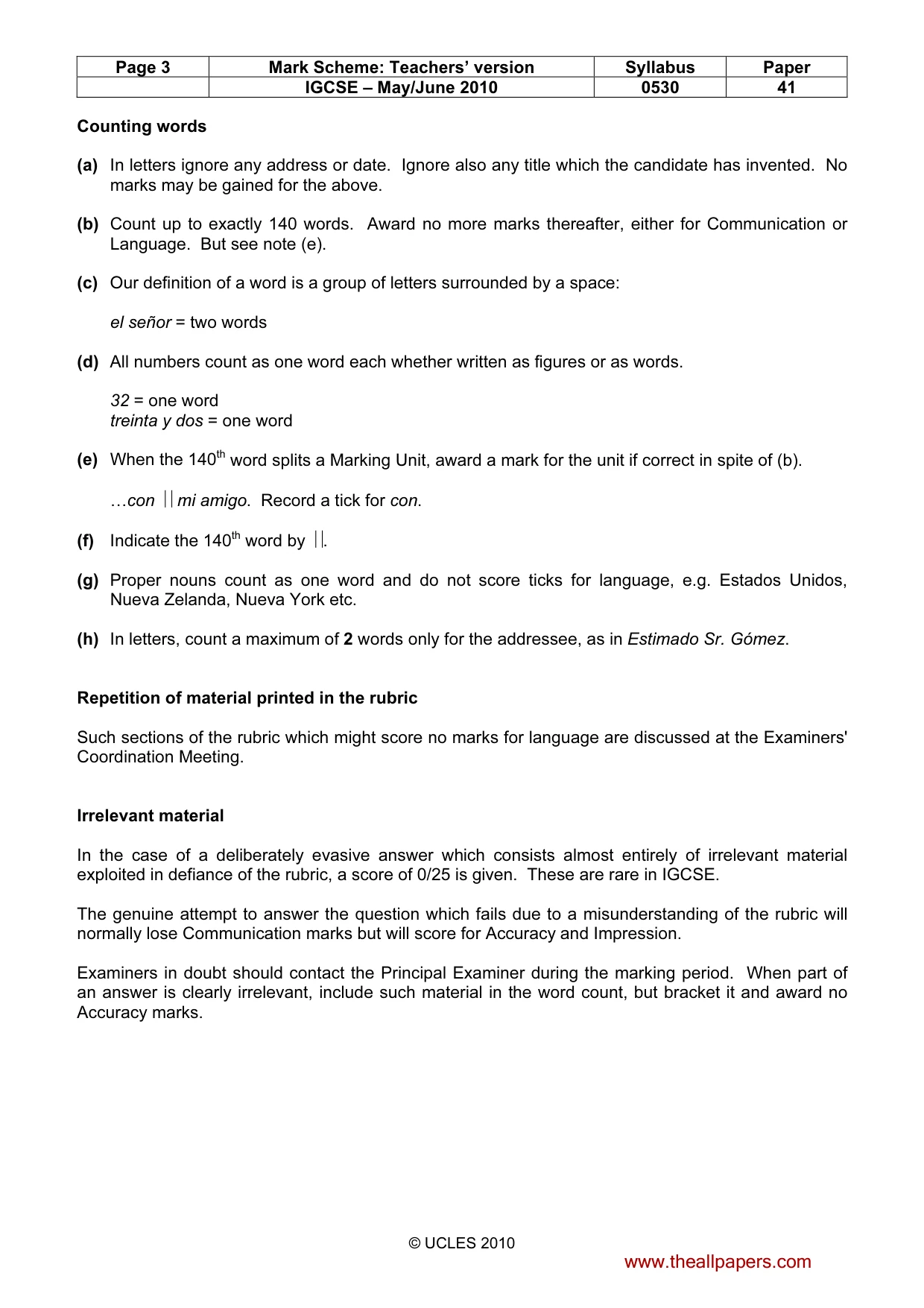 Mark scheme, page 3 of 18