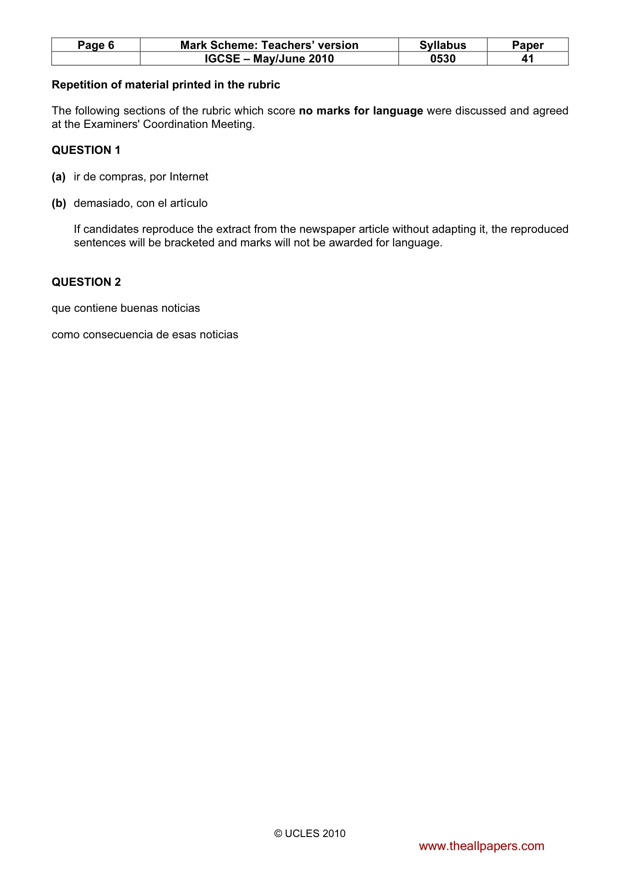 Mark scheme, page 6 of 18