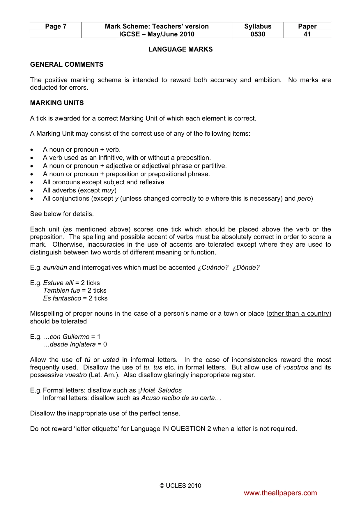 Mark scheme, page 7 of 18