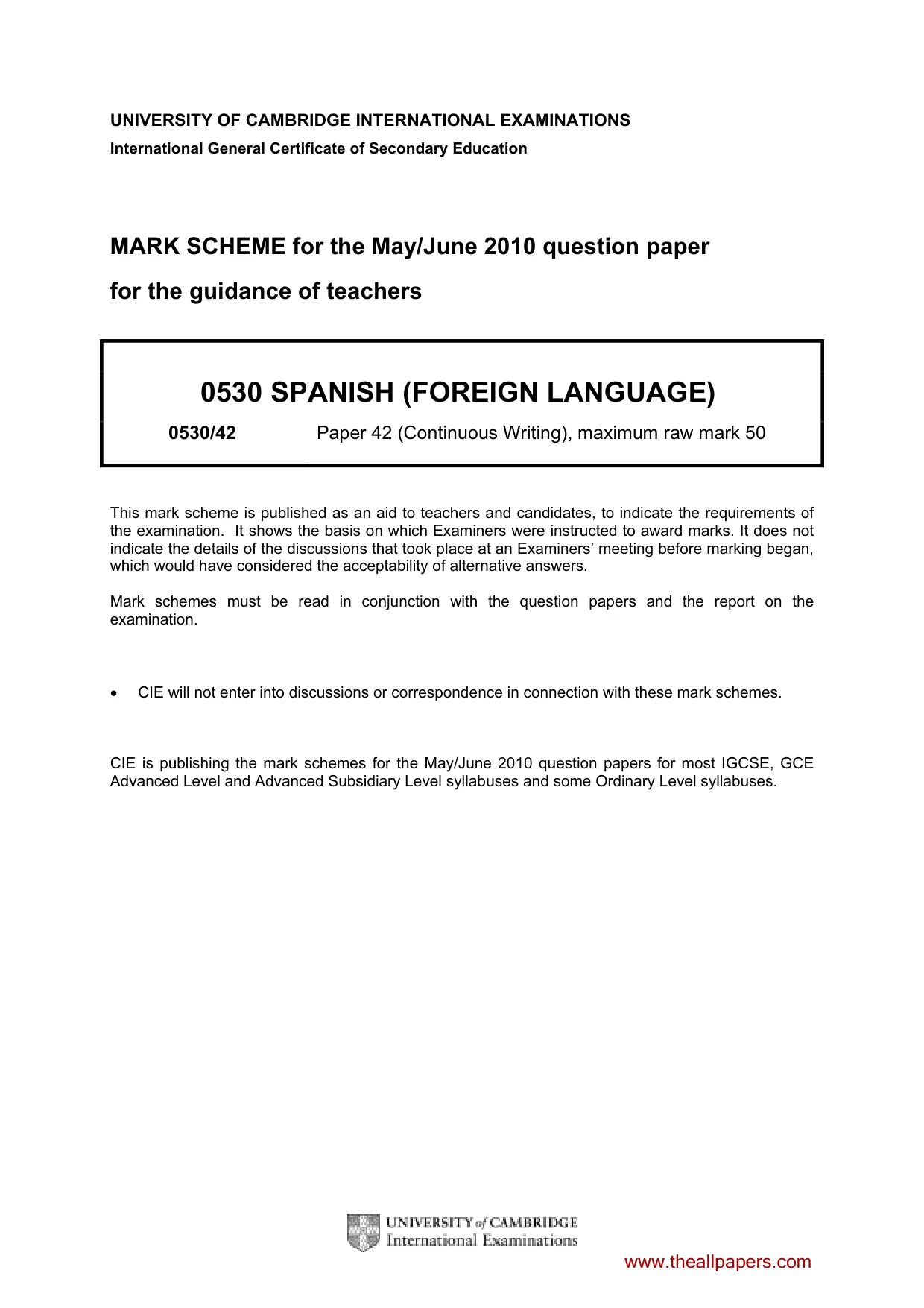 Mark scheme, page 1 of 17