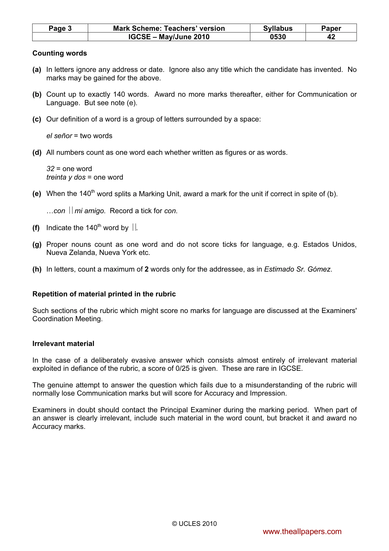 Mark scheme, page 3 of 17