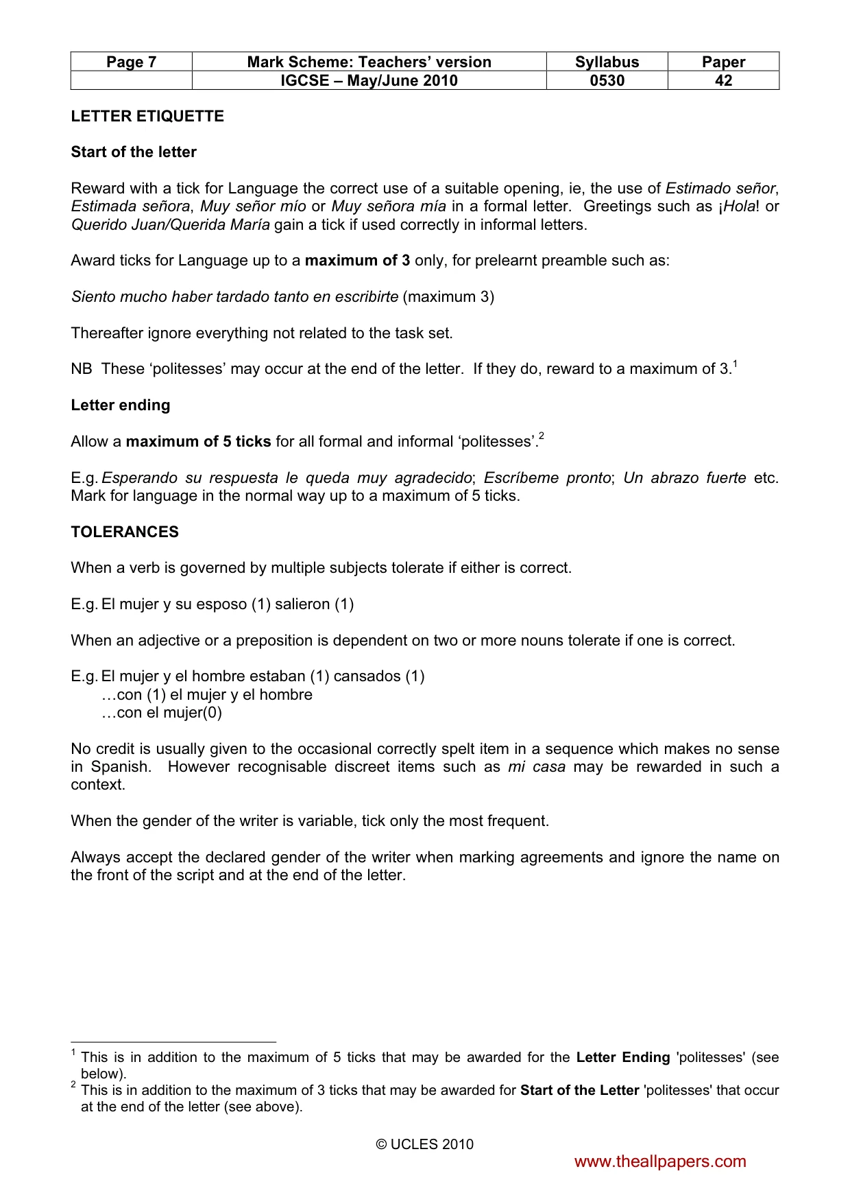 Mark scheme, page 7 of 17