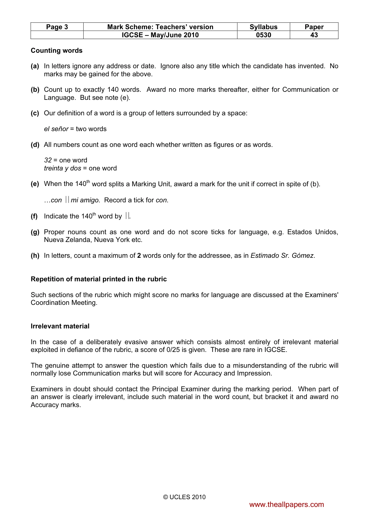 Mark scheme, page 3 of 17