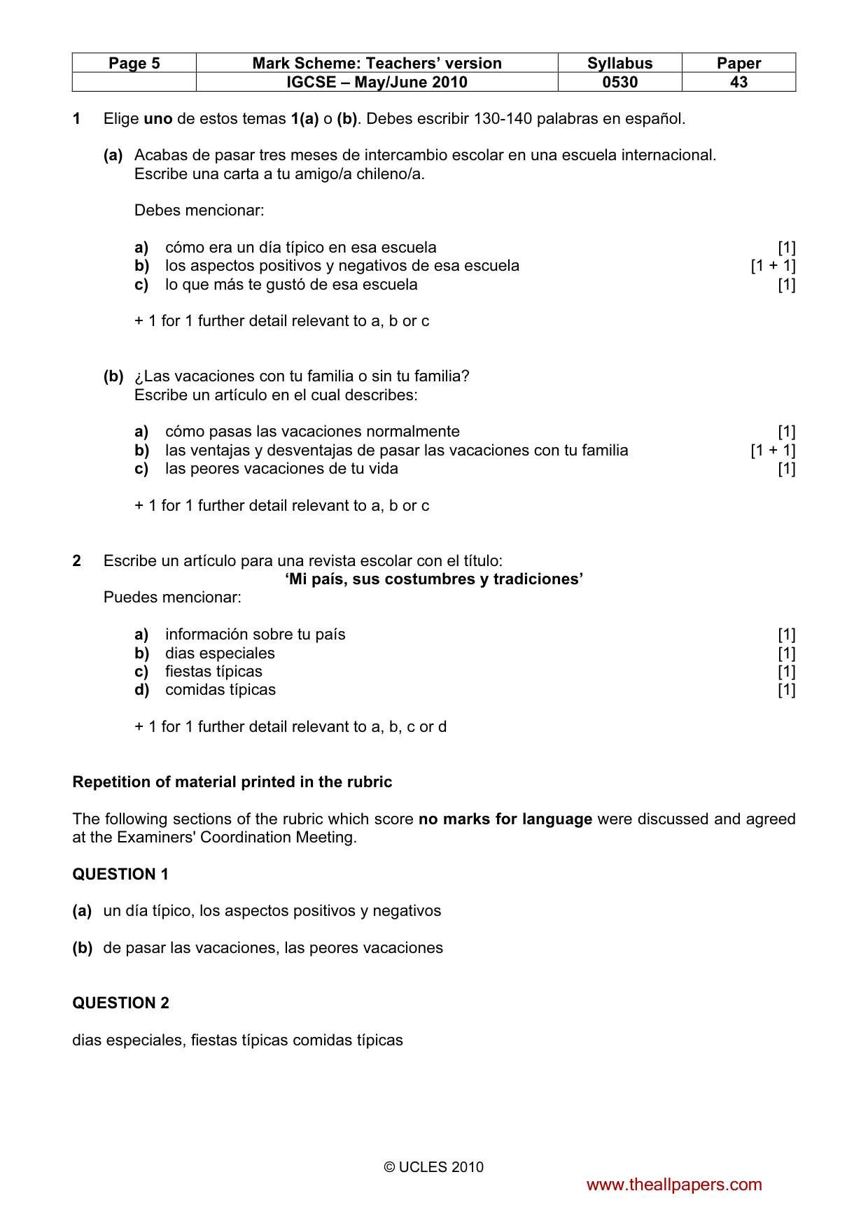 Mark scheme, page 5 of 17