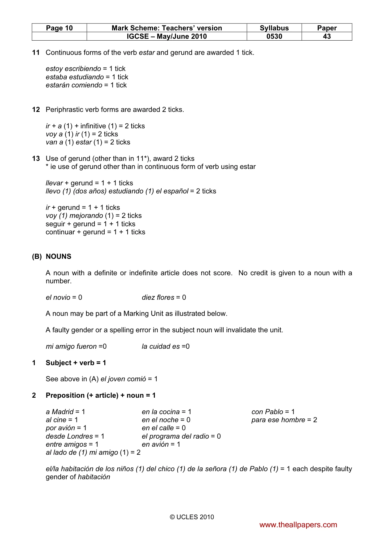 Mark scheme, page 10 of 17