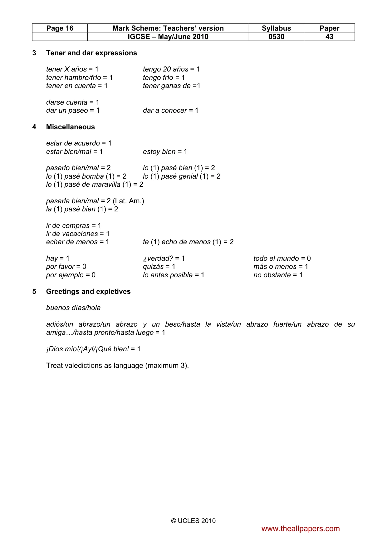 Mark scheme, page 16 of 17