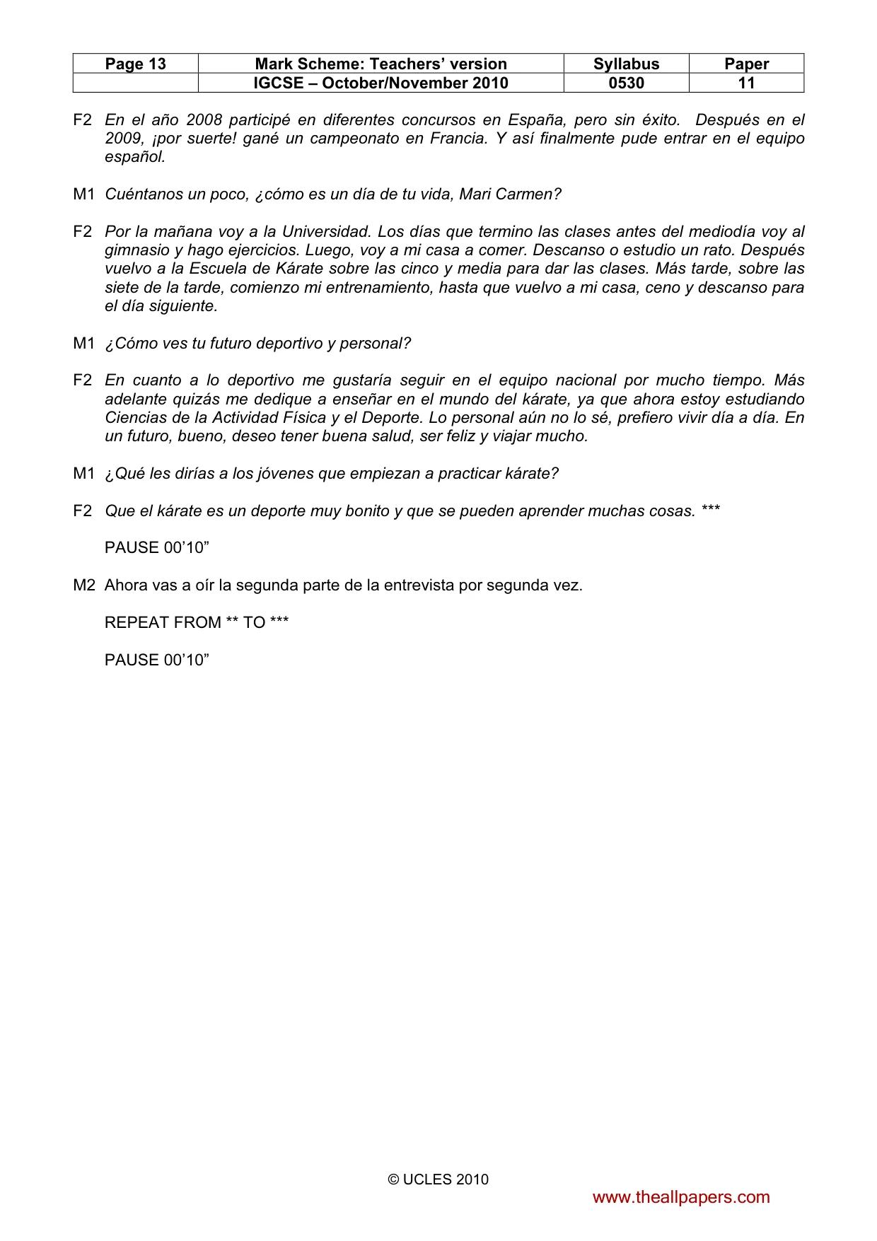 Mark scheme, page 13 of 17