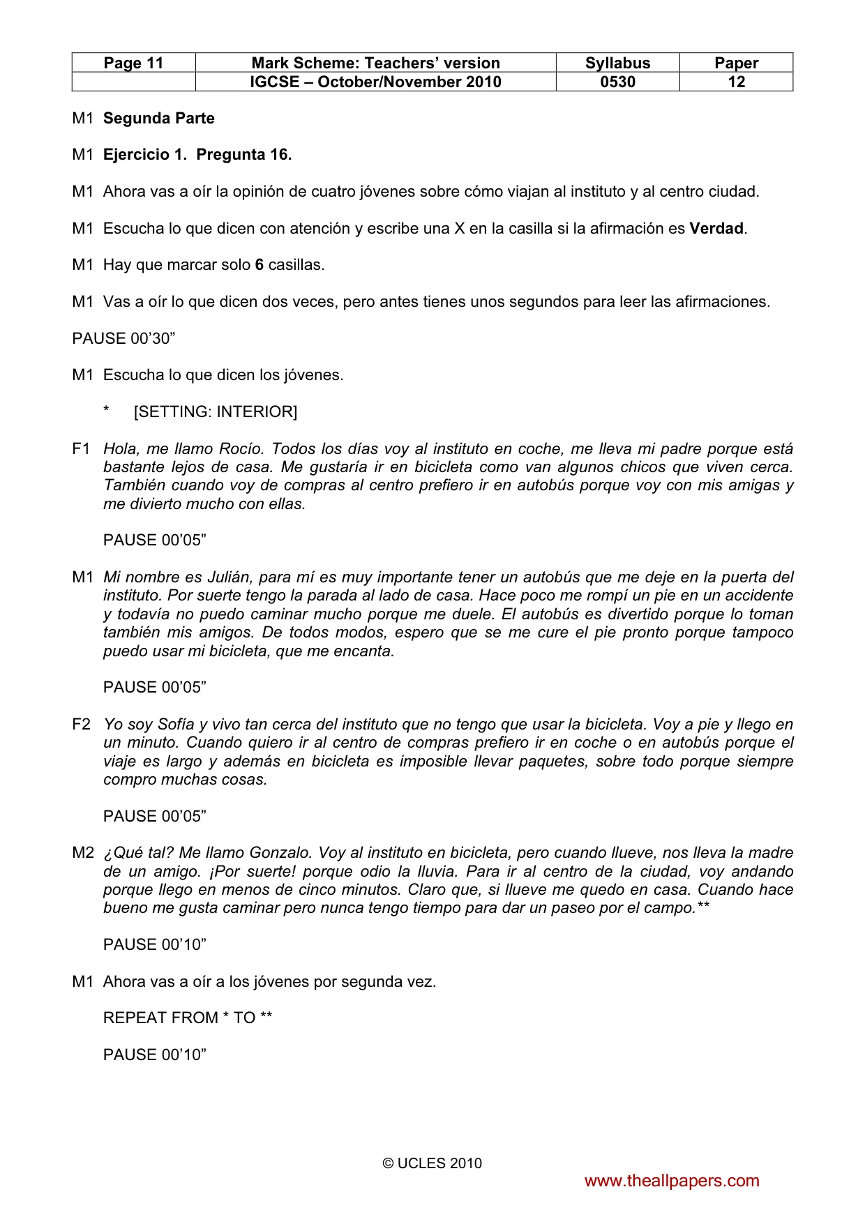 Mark scheme, page 11 of 17