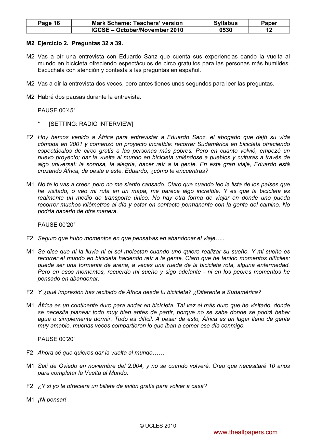 Mark scheme, page 16 of 17
