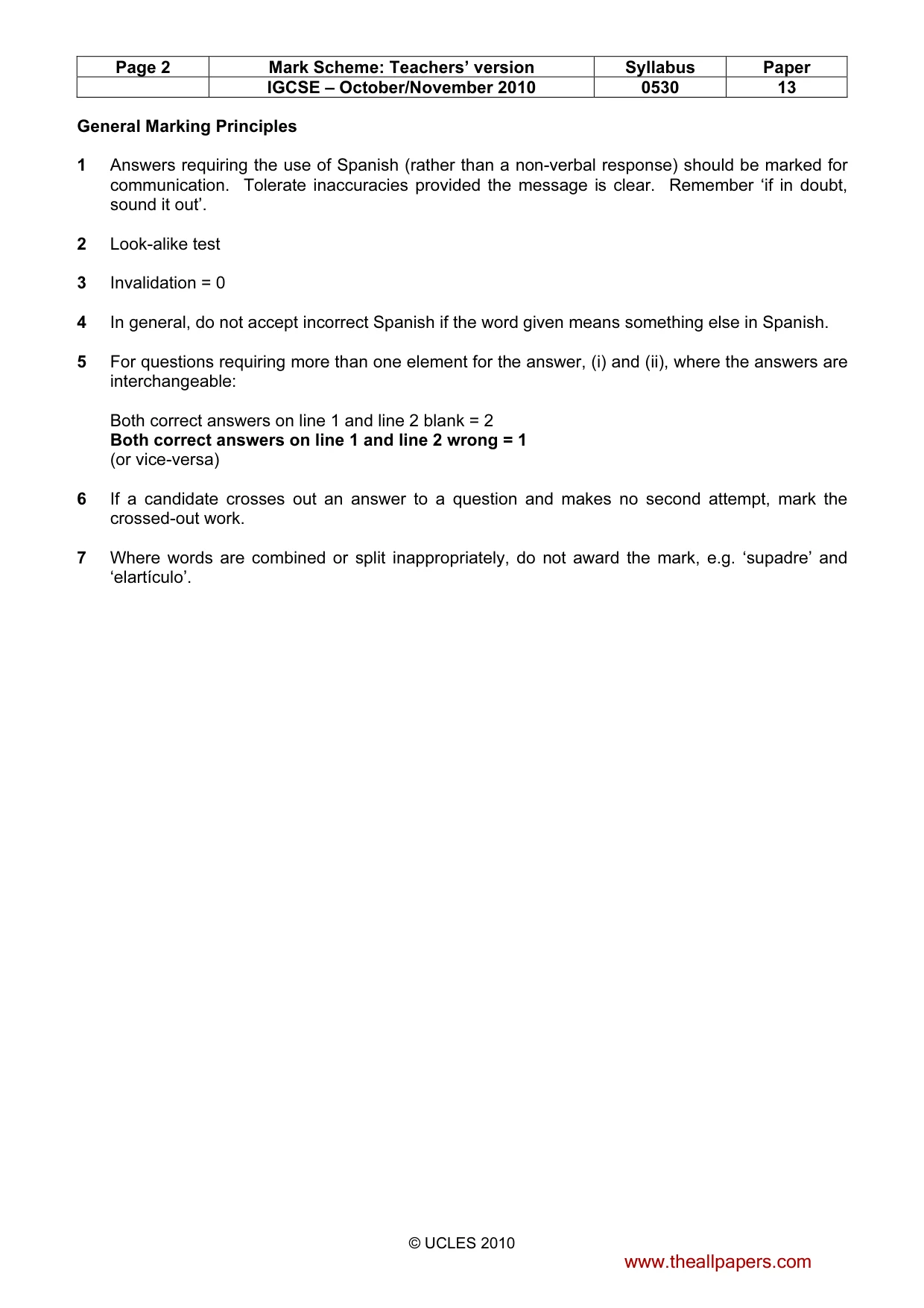 Mark scheme, page 2 of 17