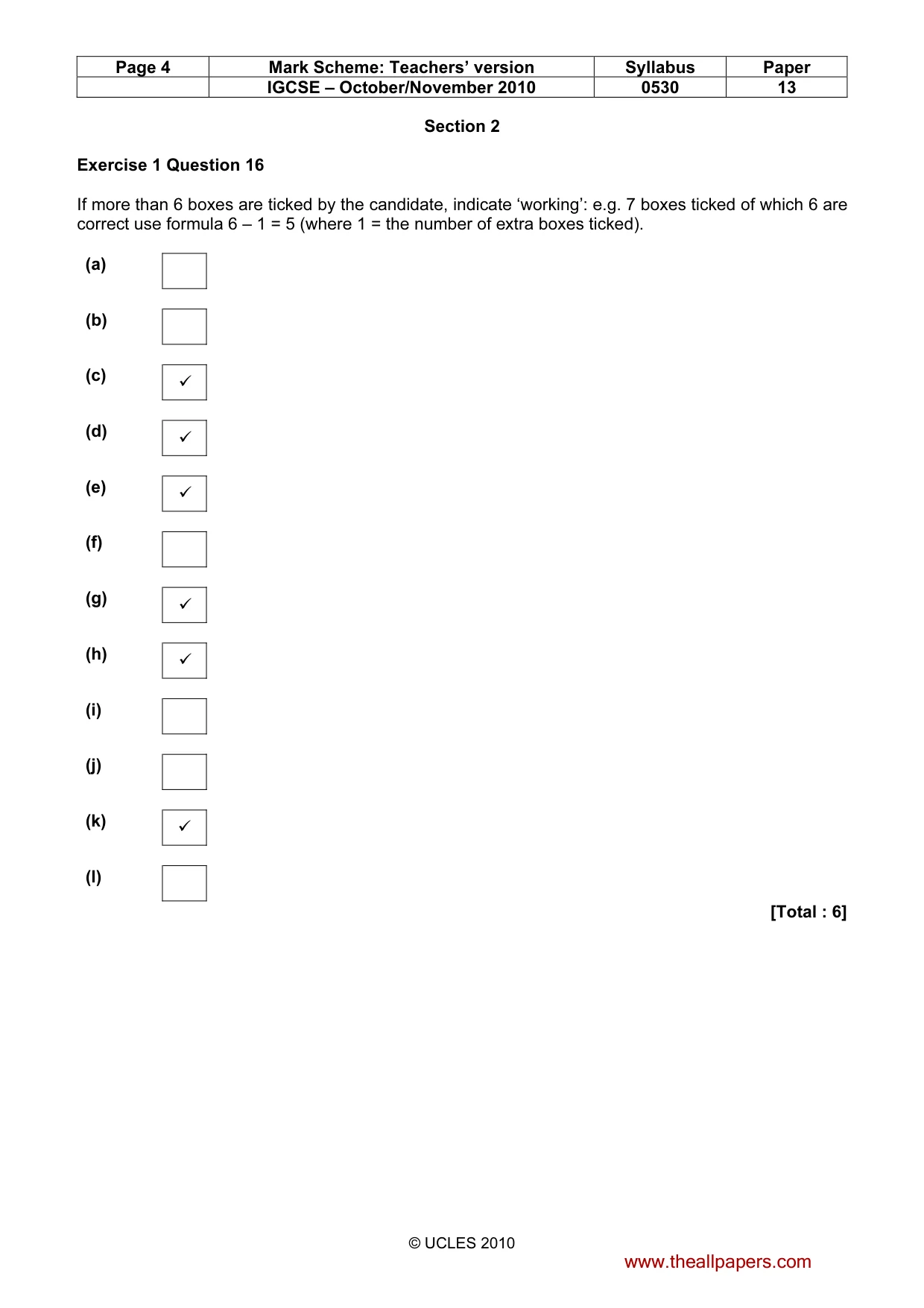 Mark scheme, page 4 of 17