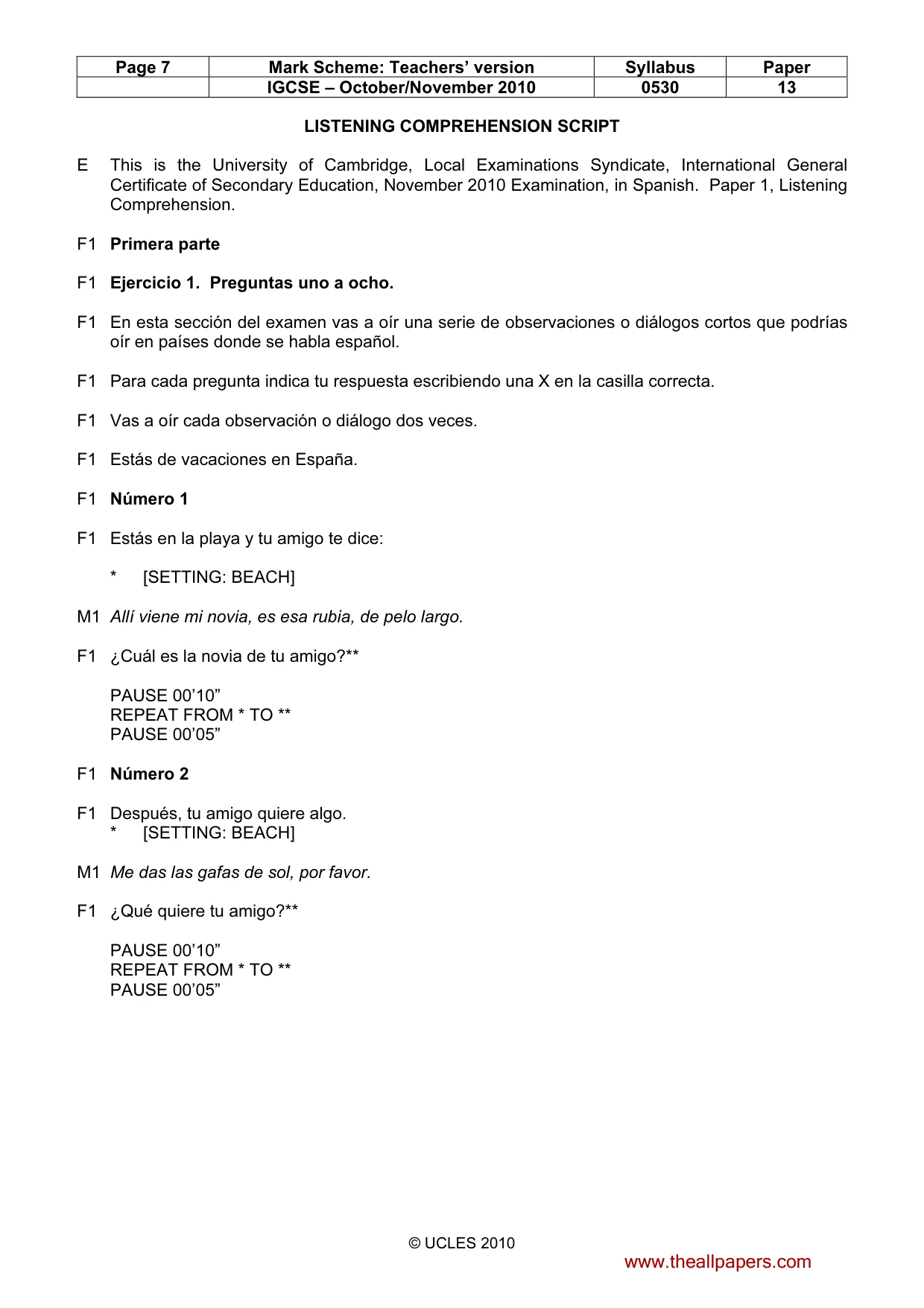 Mark scheme, page 7 of 17