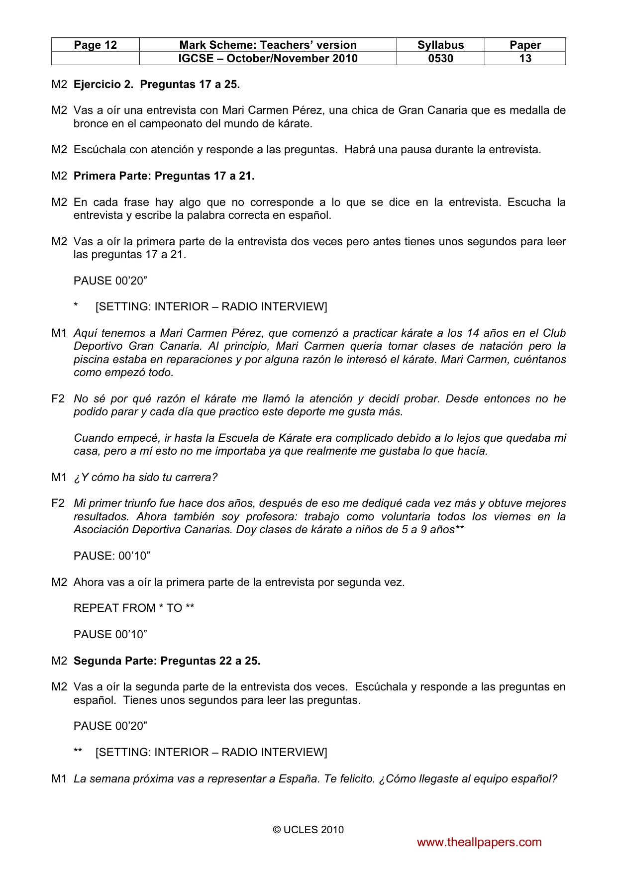 Mark scheme, page 12 of 17