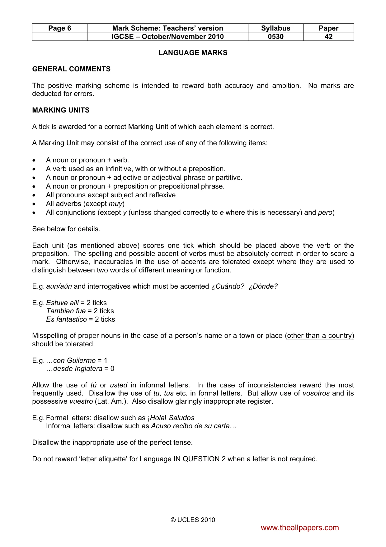 Mark scheme, page 6 of 16