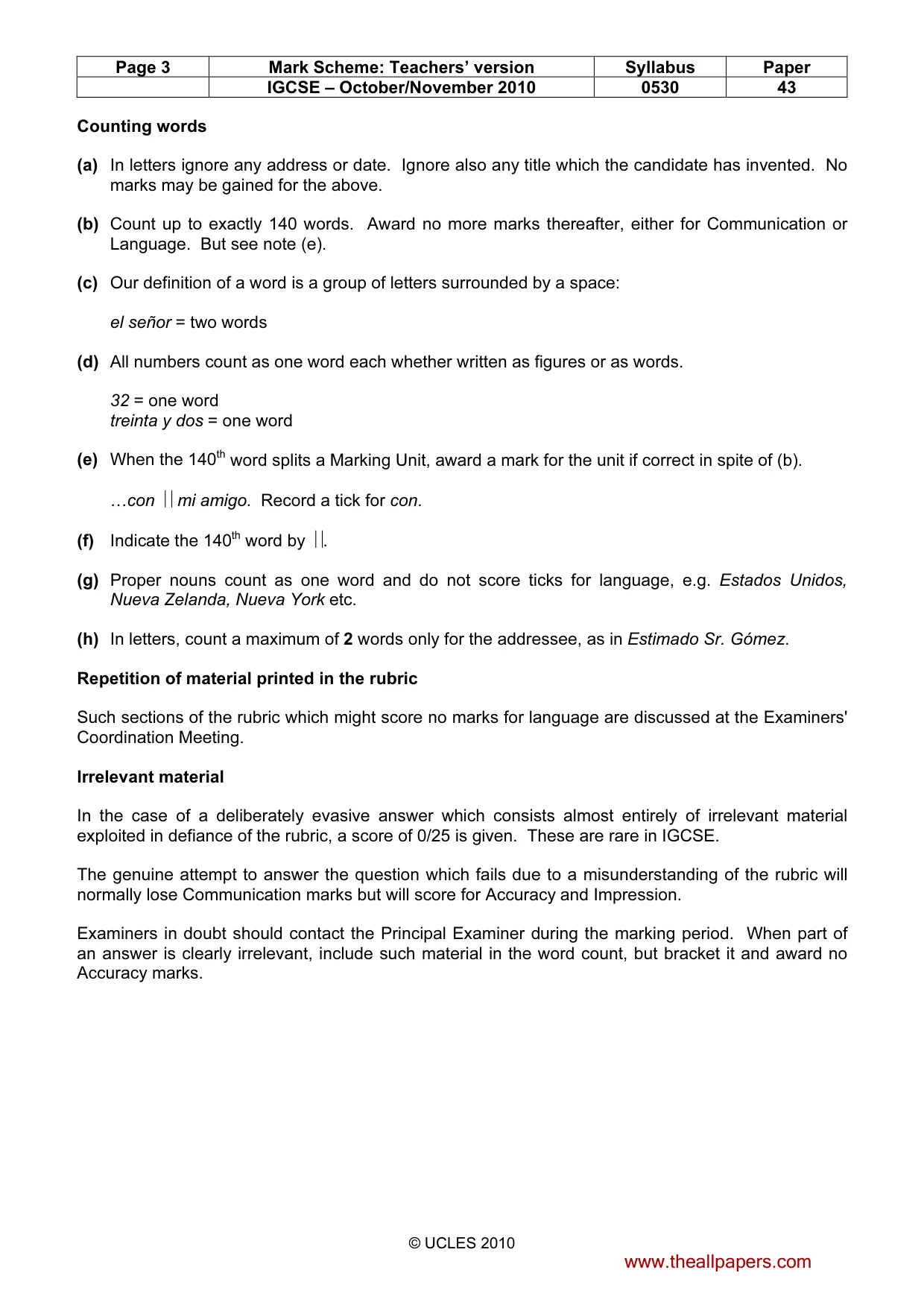 Mark scheme, page 3 of 16